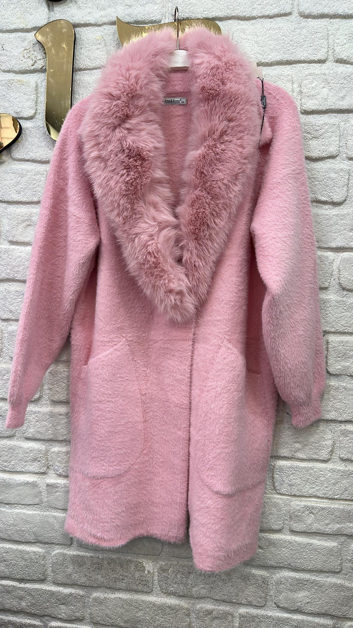 İthal Ceket Angora Pink