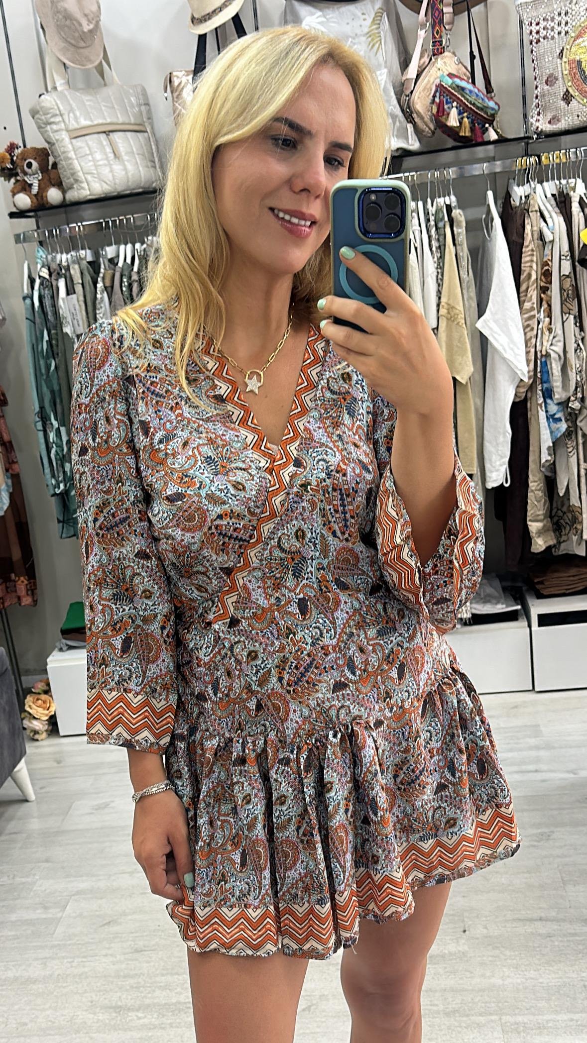 İthal Desenli Kimono 