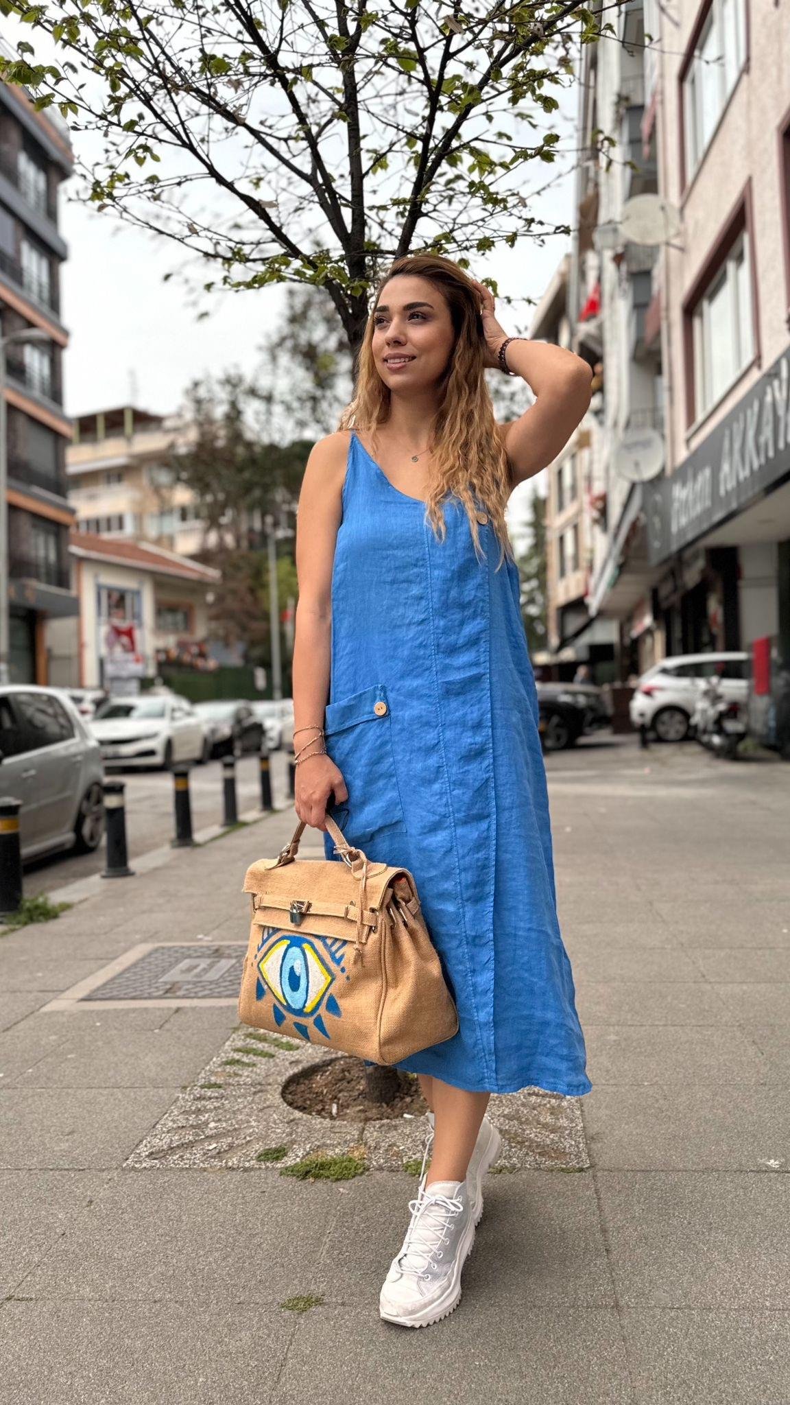 İthal Elbise Keten Askılı 