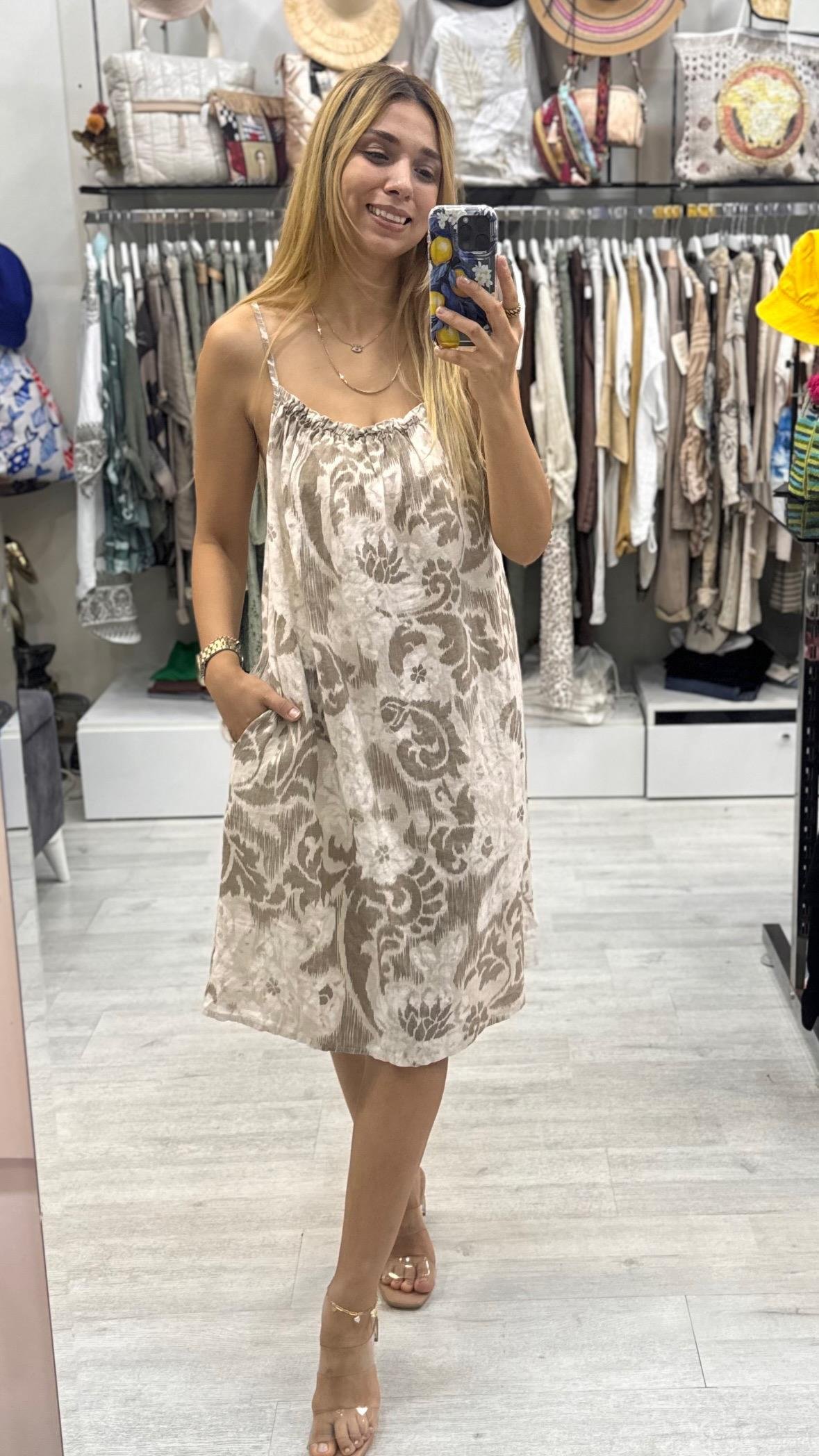 İthal Elbise Krem Askılı