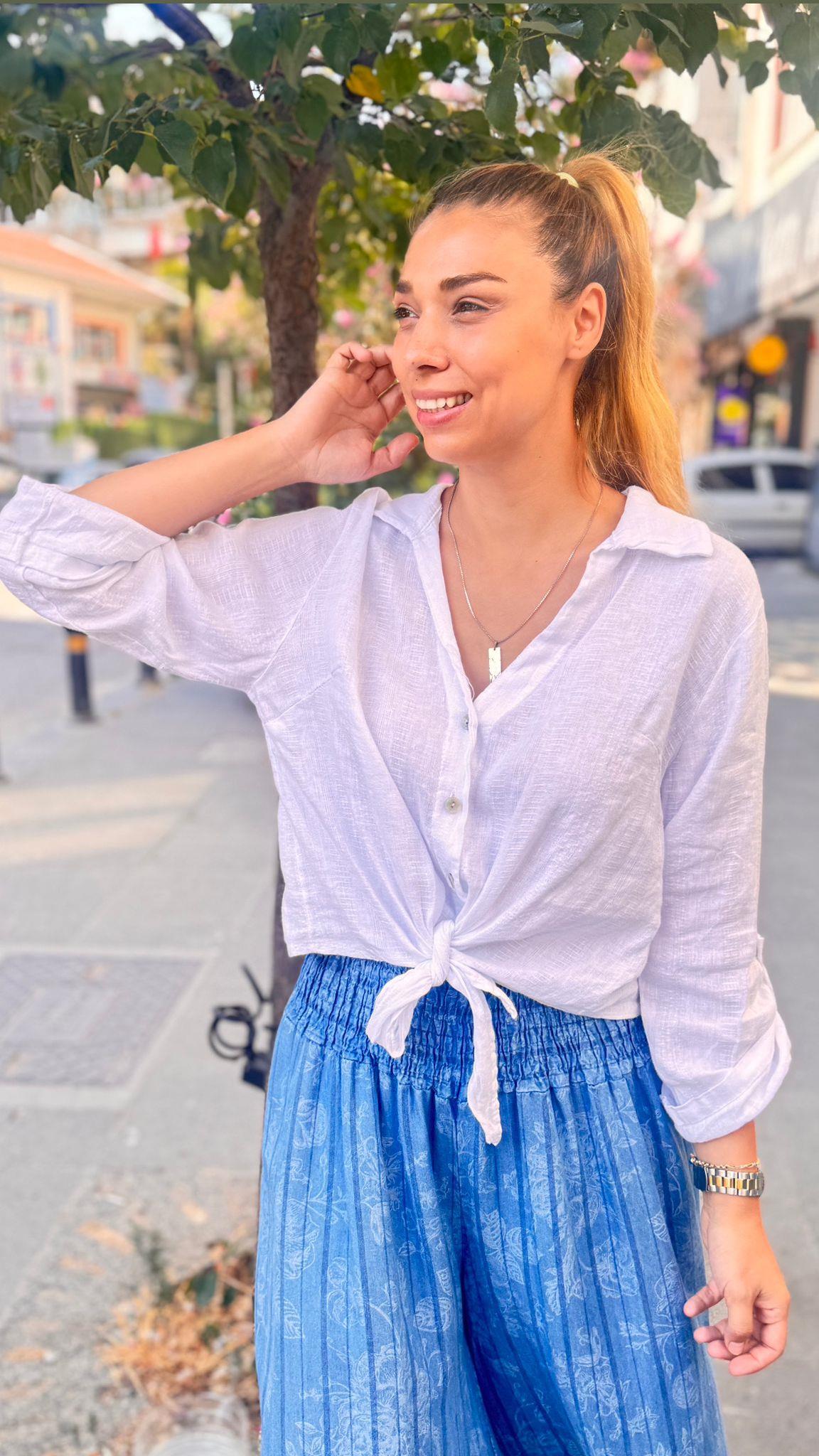 İthal Gömlek Bağlamali  