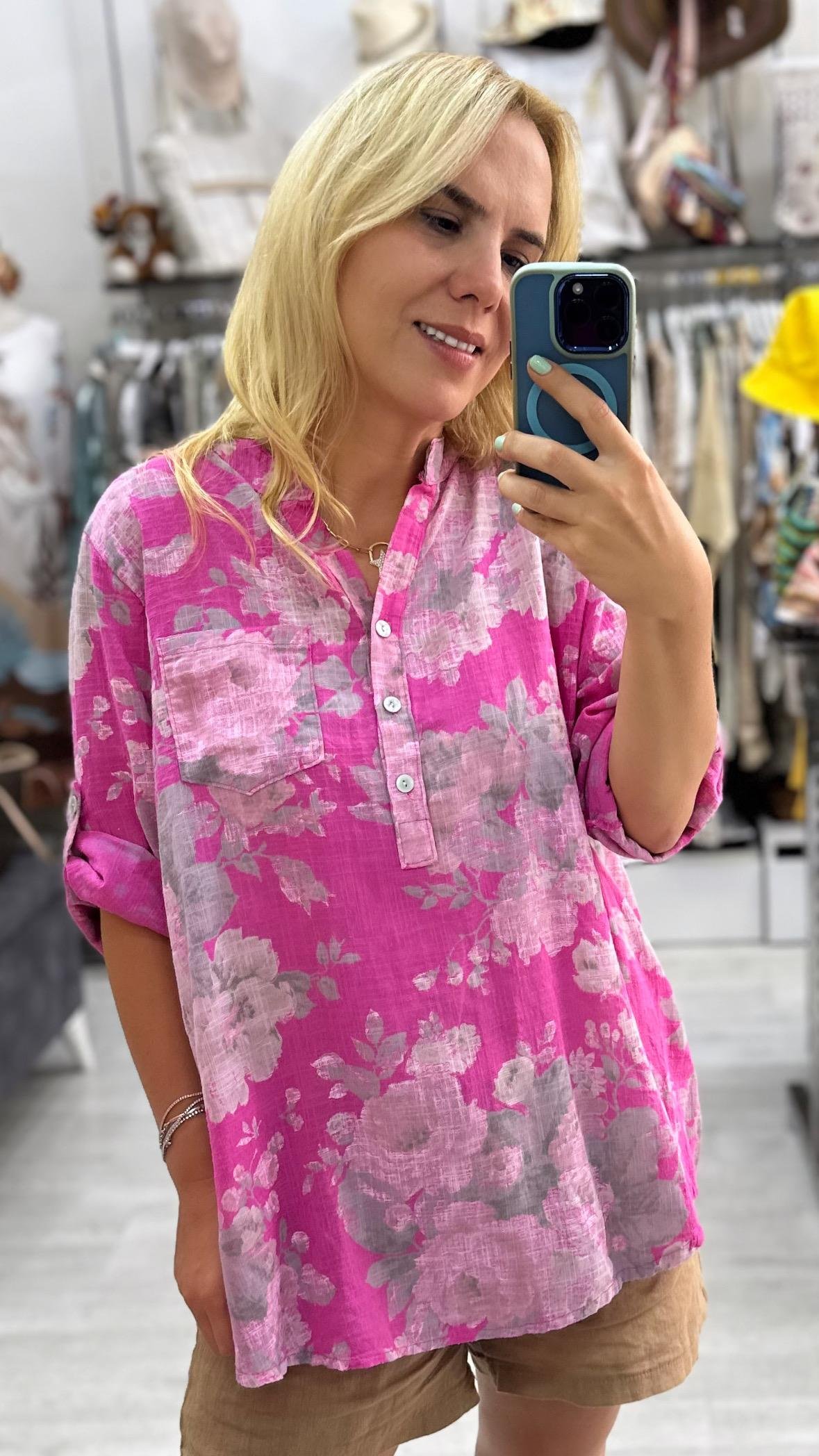 İthal Gömlek Pembe