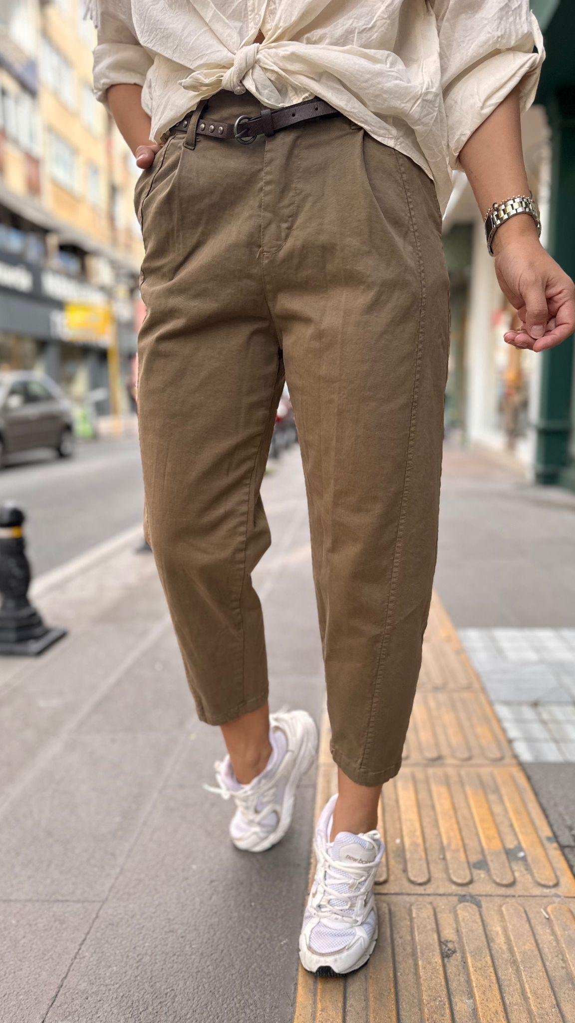 İthal Kemerli Kanvas Pantolon