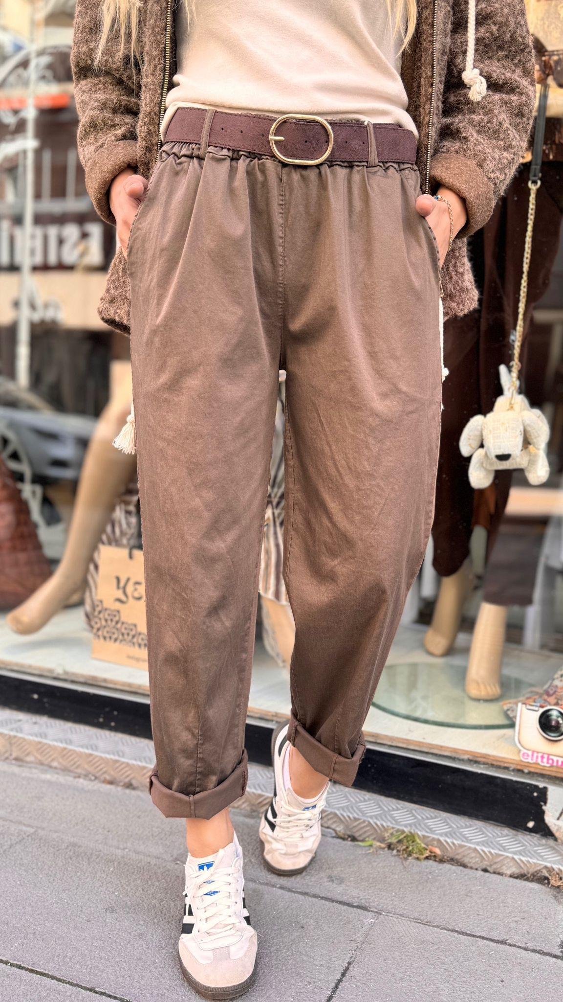 İthal Kemerli Pantolon 