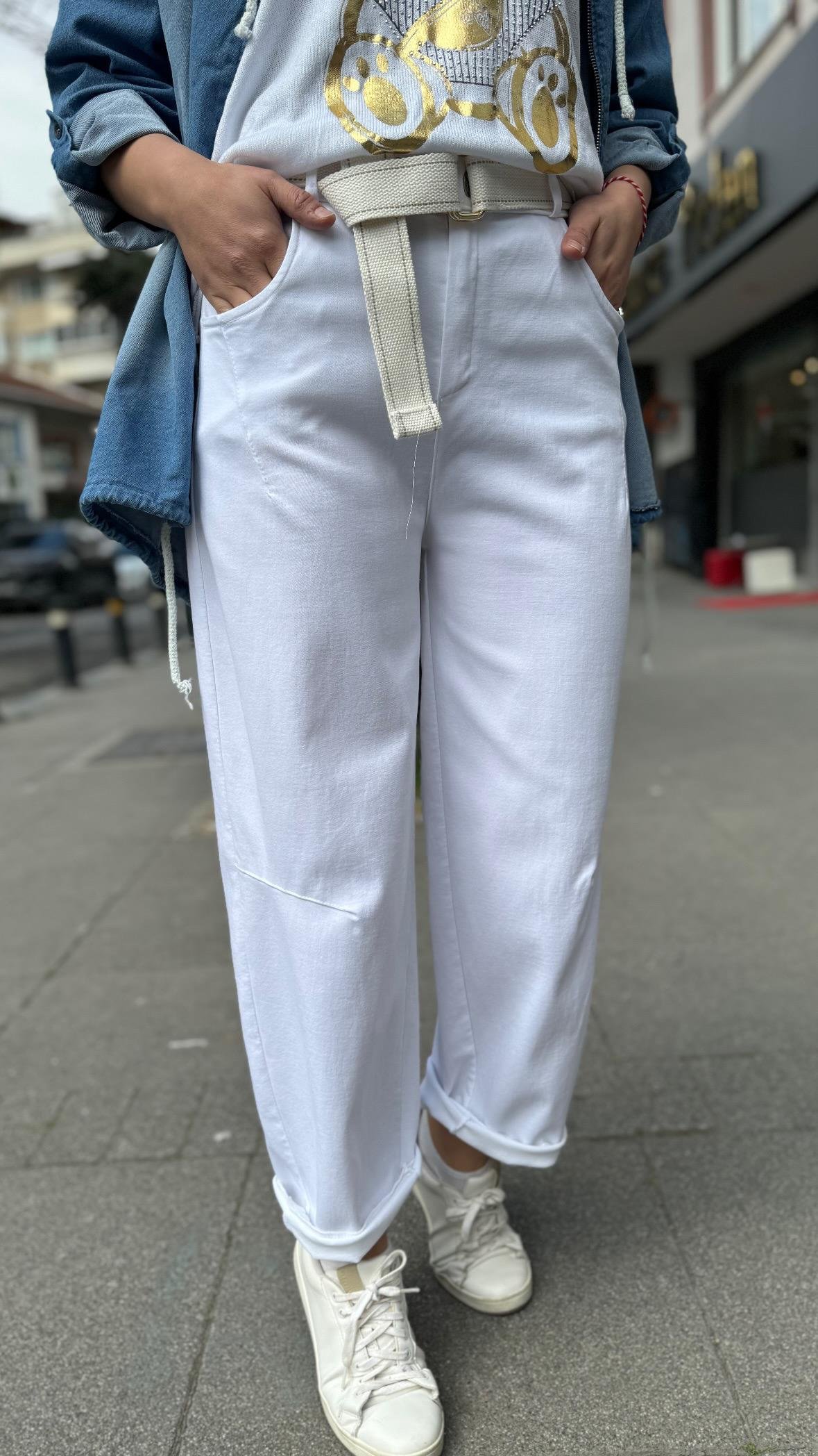 İthal Kemerli Pantolon  