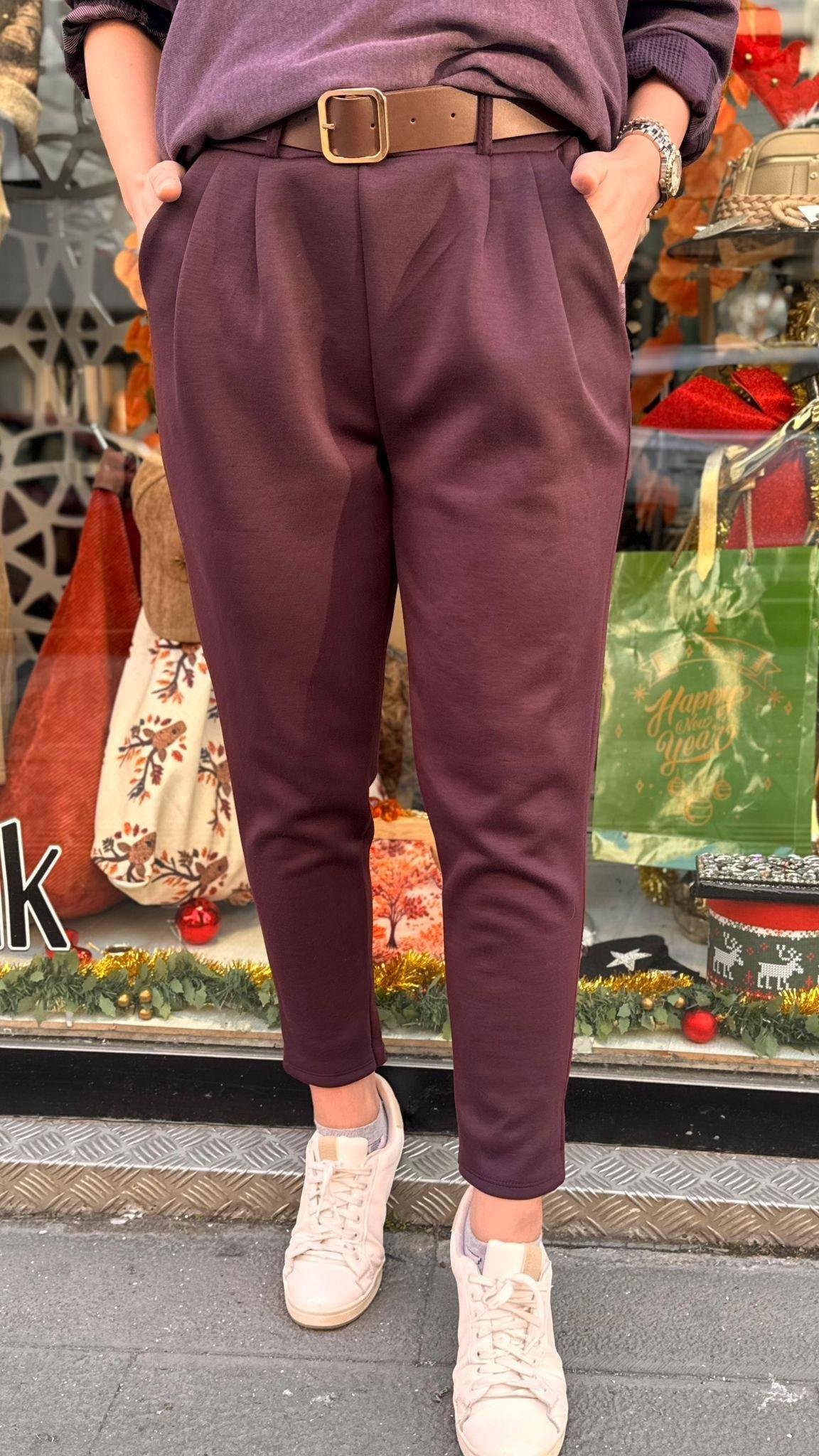 İthal Kemerli Pantolon   
