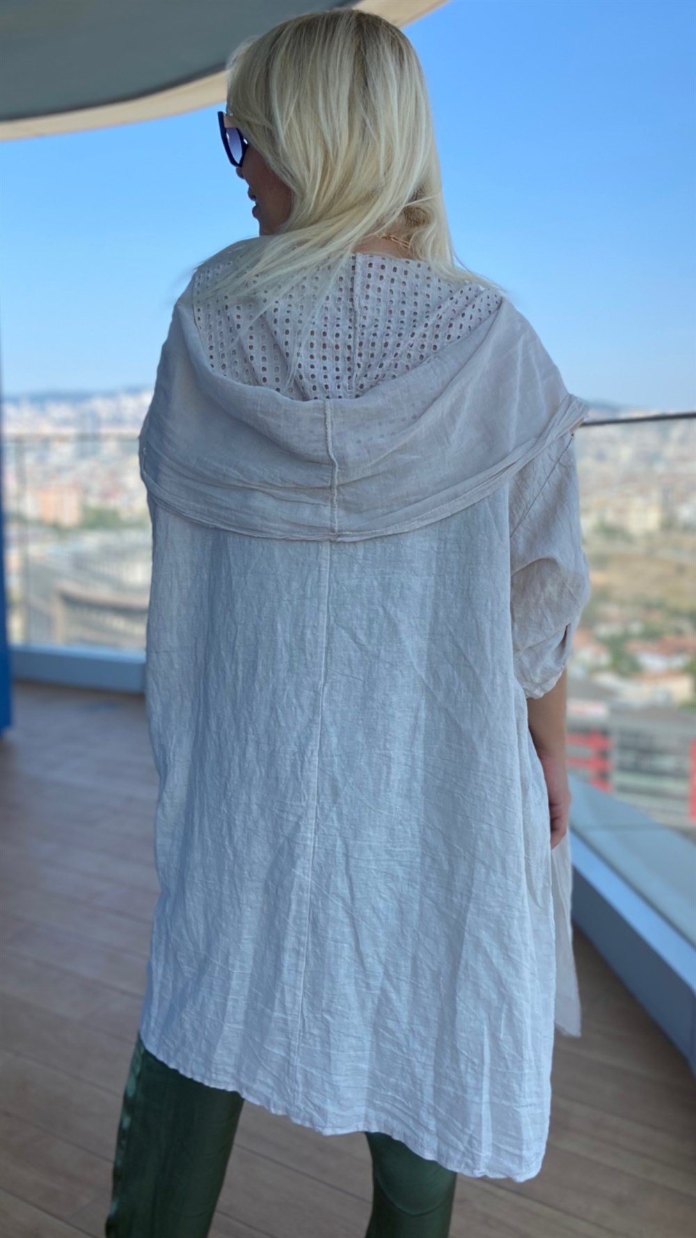 İthal Keten Hırka 