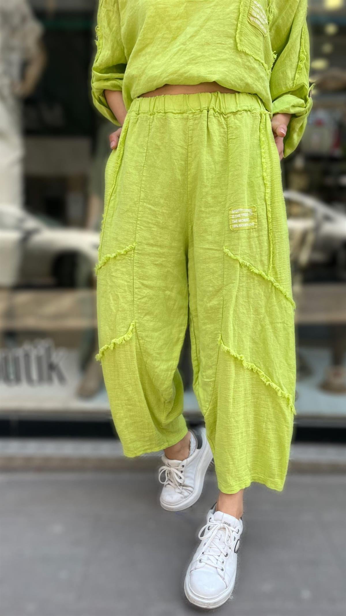 İthal Keten Takım Neon