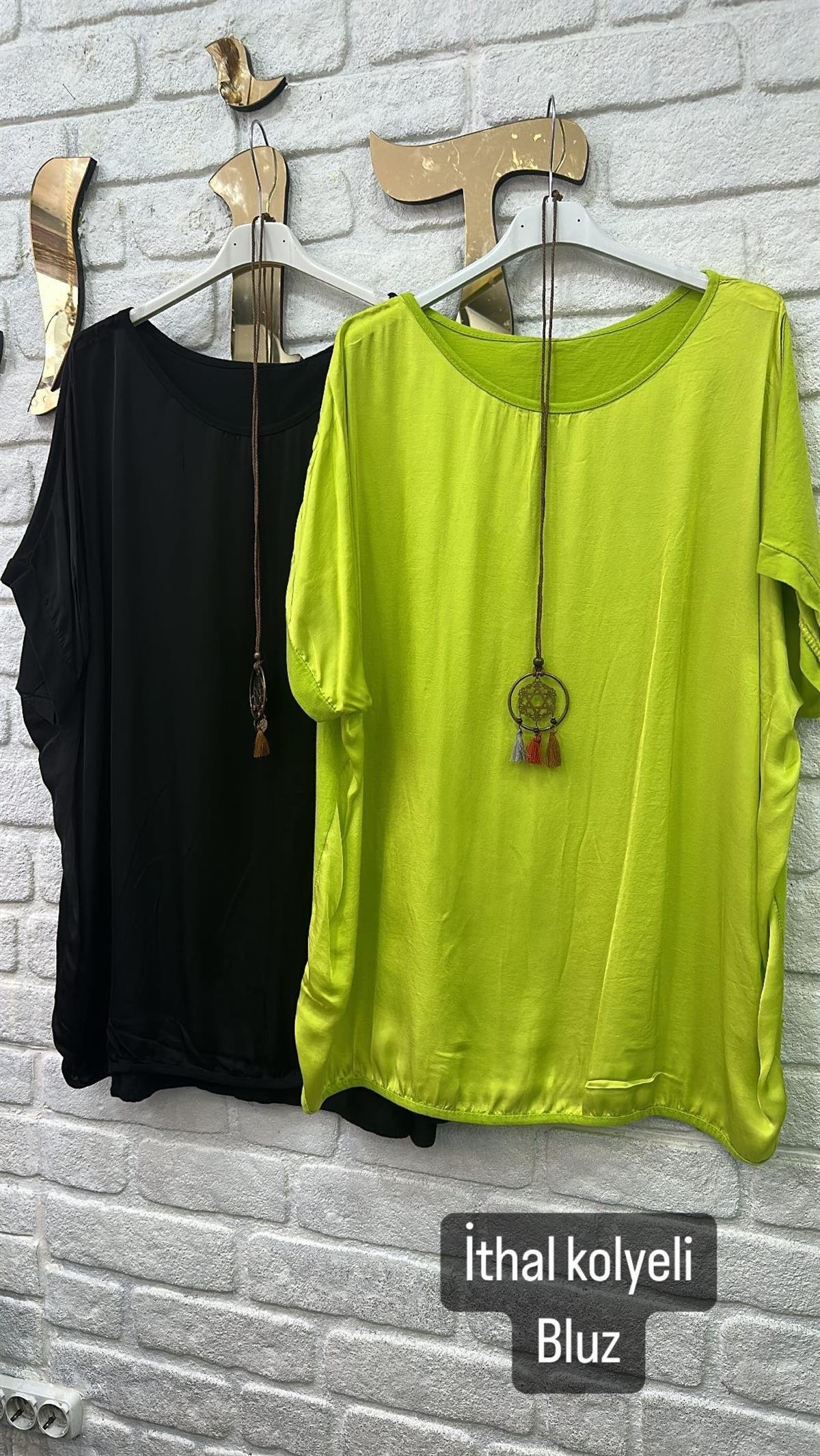 İthal Kolyeli Bluz-4