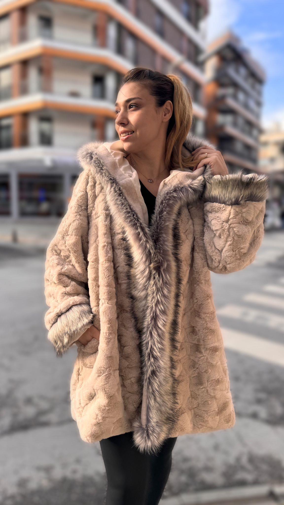 İthal Kürklü Krem Kaban 