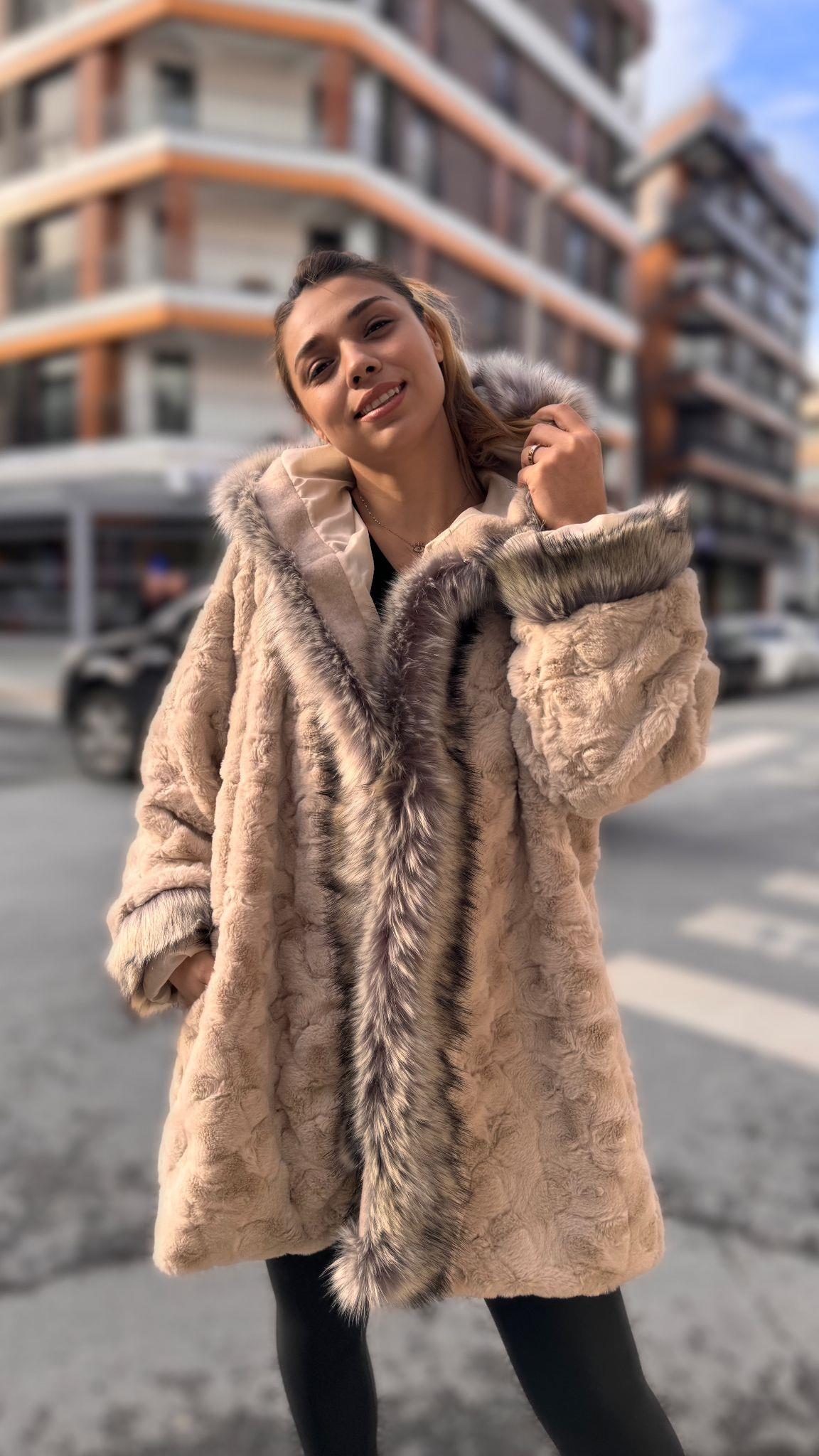 İthal Kürklü Krem Kaban 