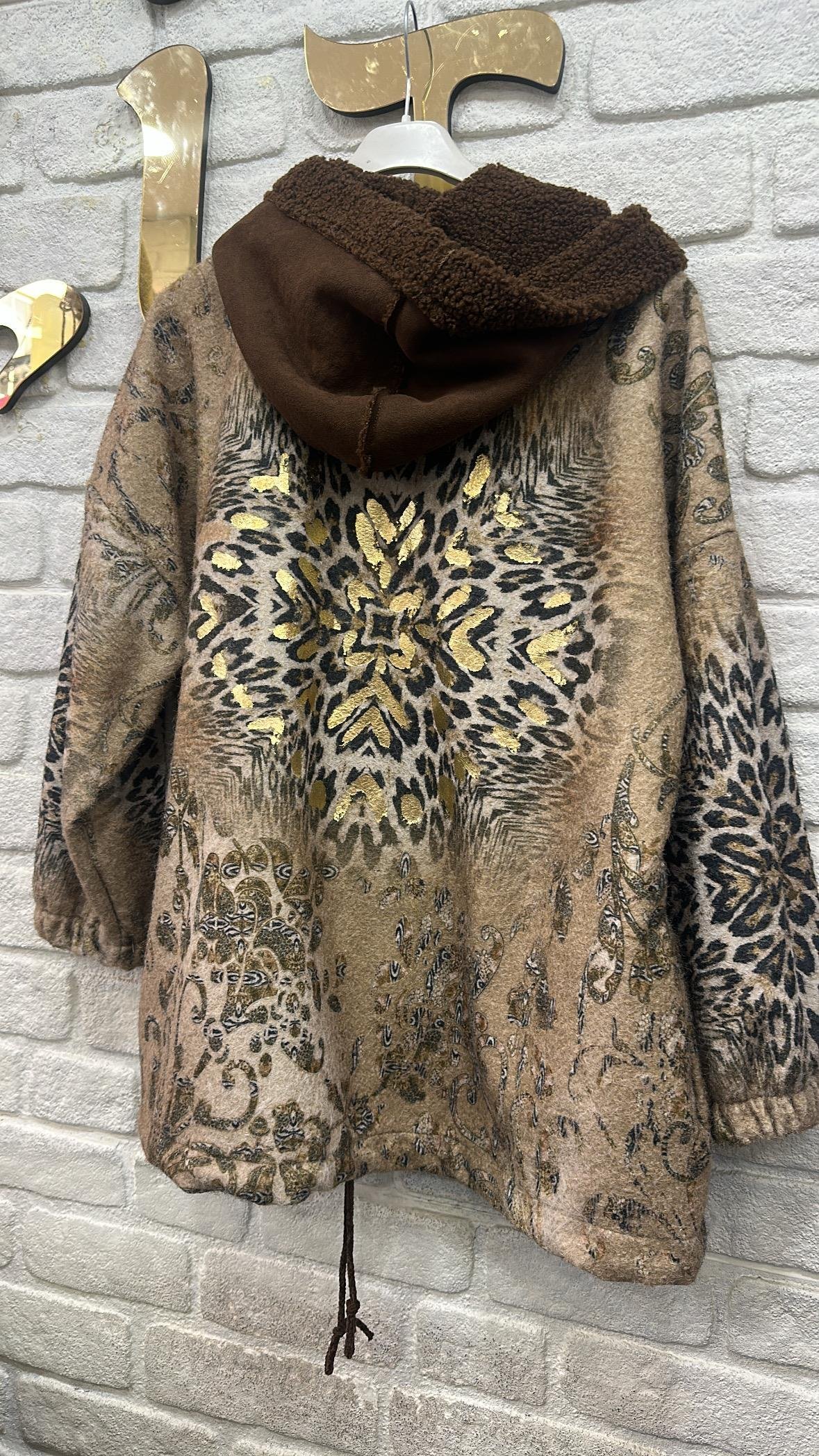 İthal Leopar Detayli Ceket 