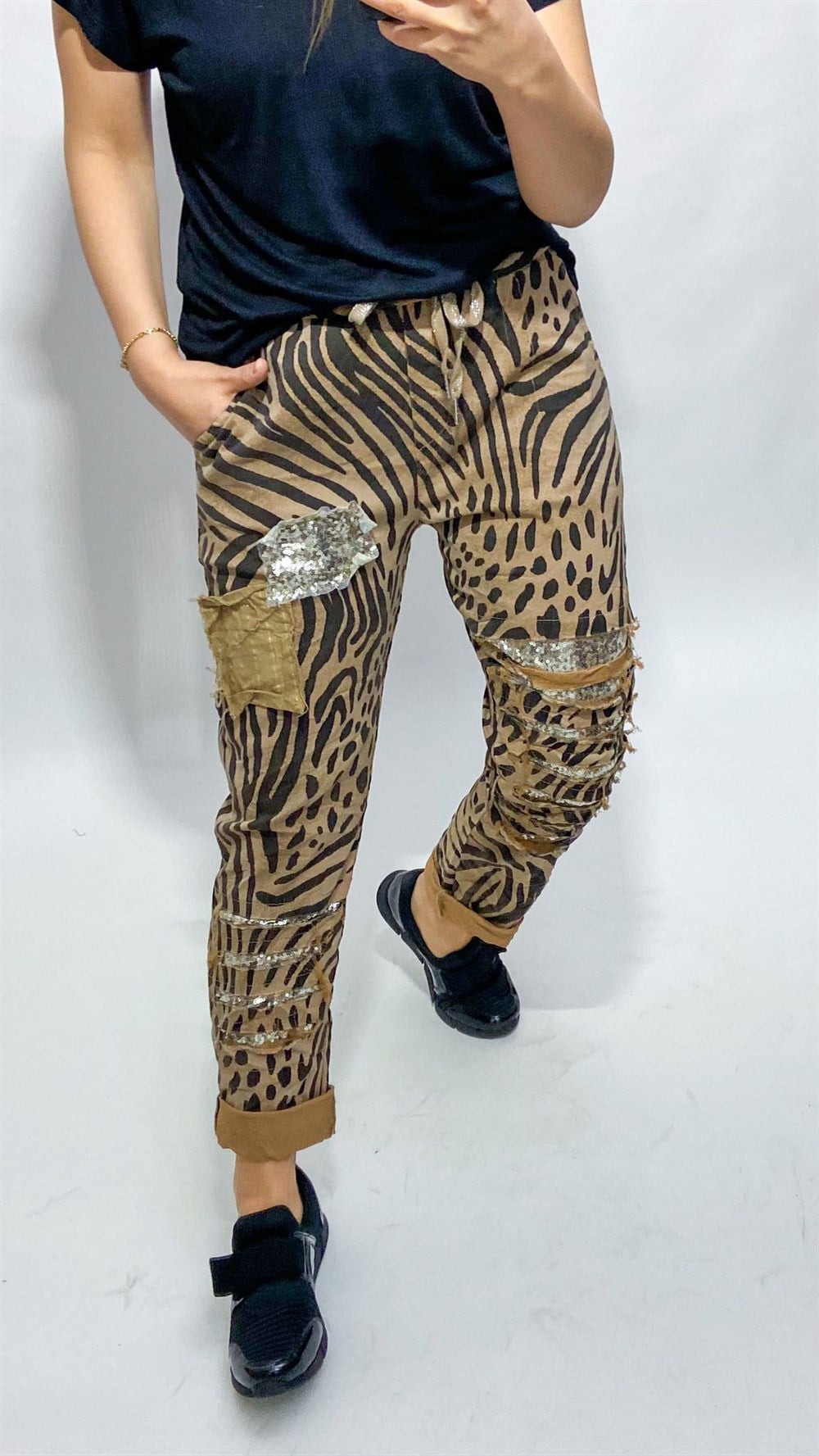 İthal Leopar Pantolon 