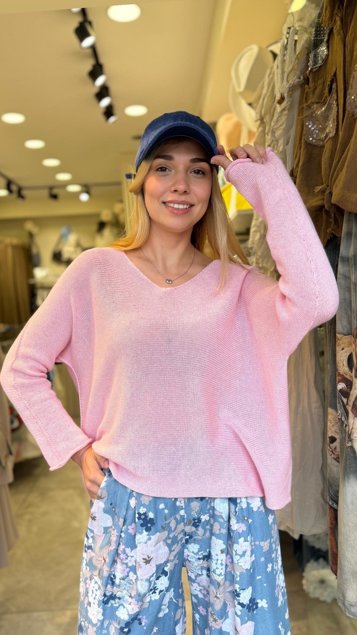 İthal Merserize Pembe Bluz