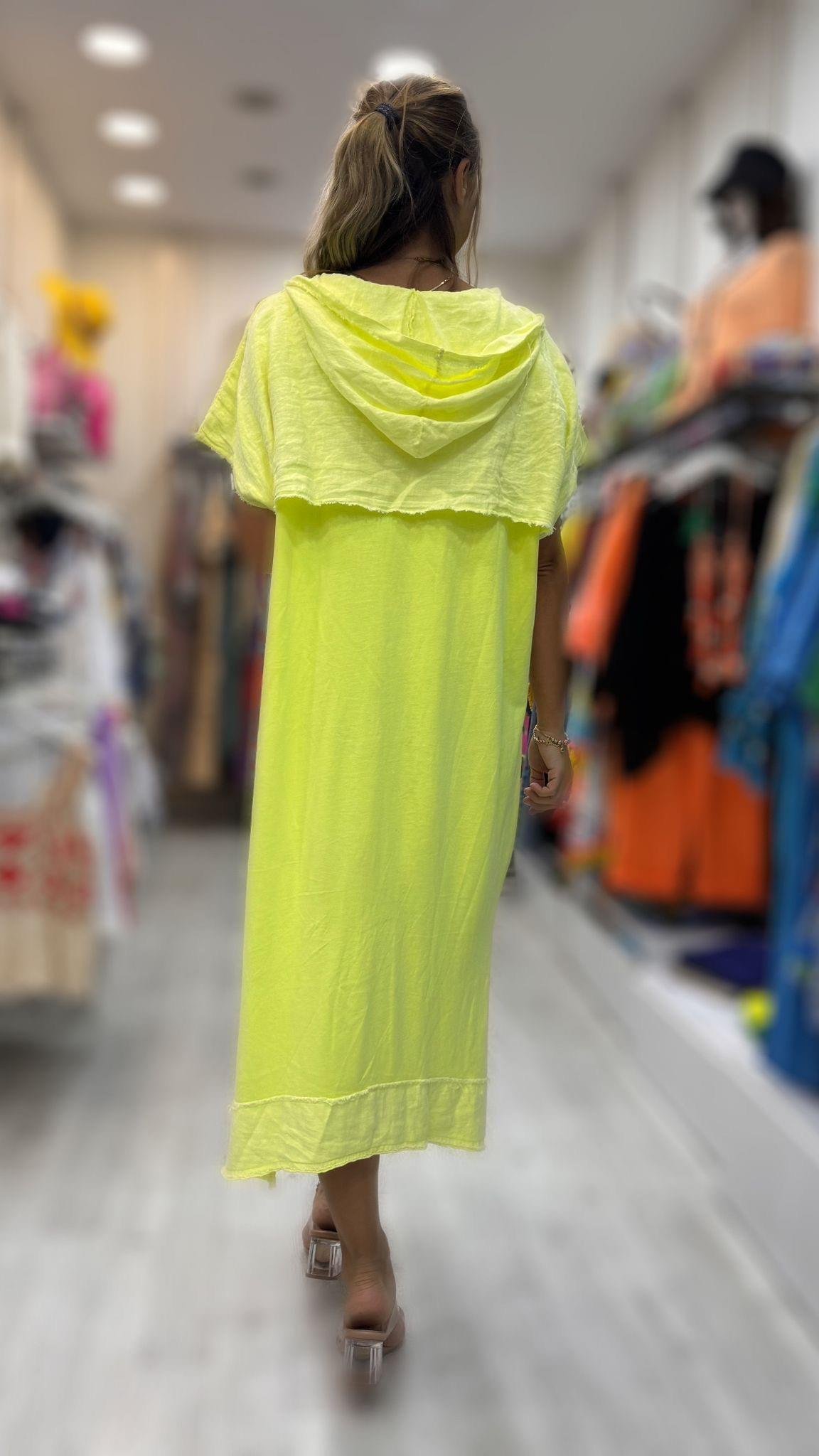 İthal Neon Tasarım Elbise 
