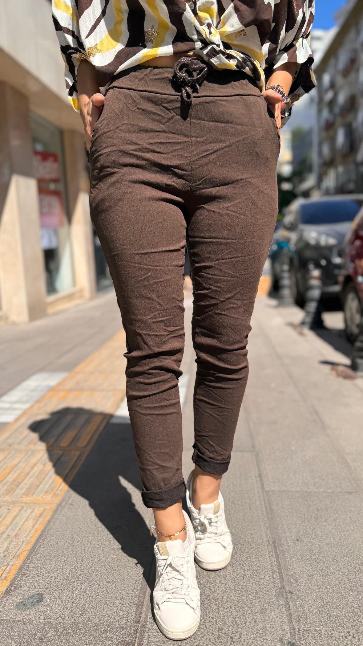 İthal Pantolon Düz Renk 