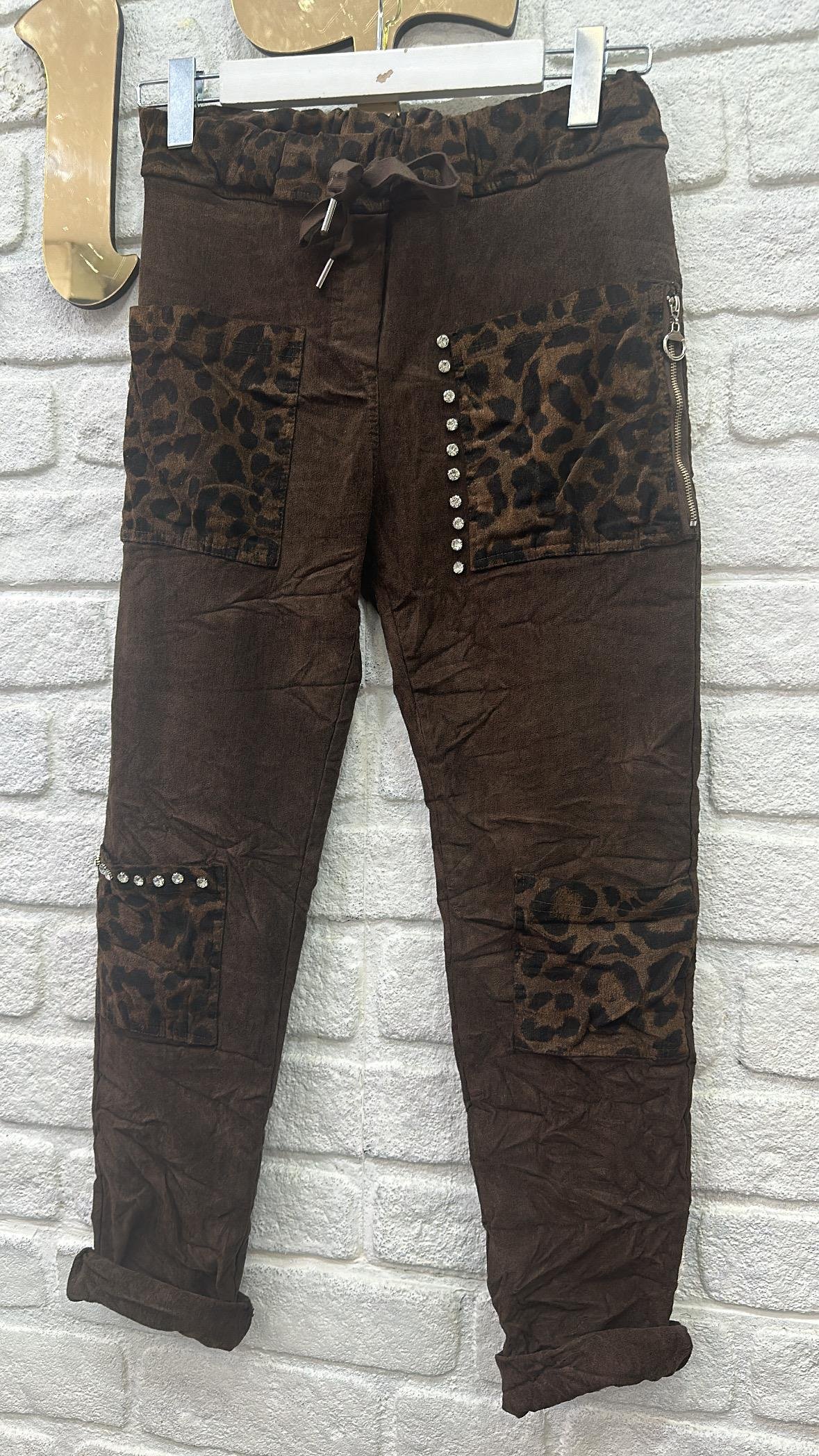 İthal Pantolon Leopar Taşli 
