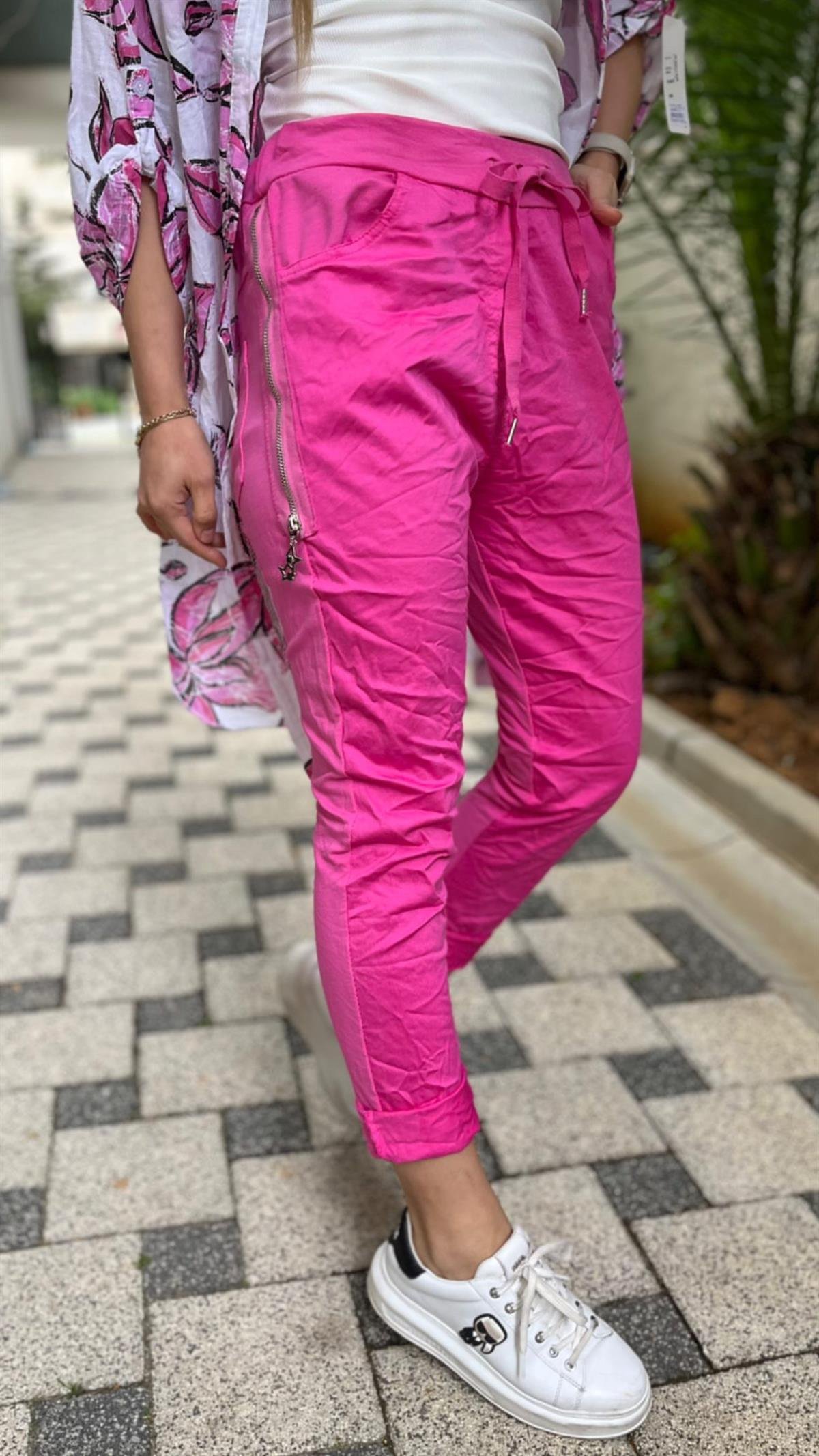 İthal Pantolon Neon Pembe