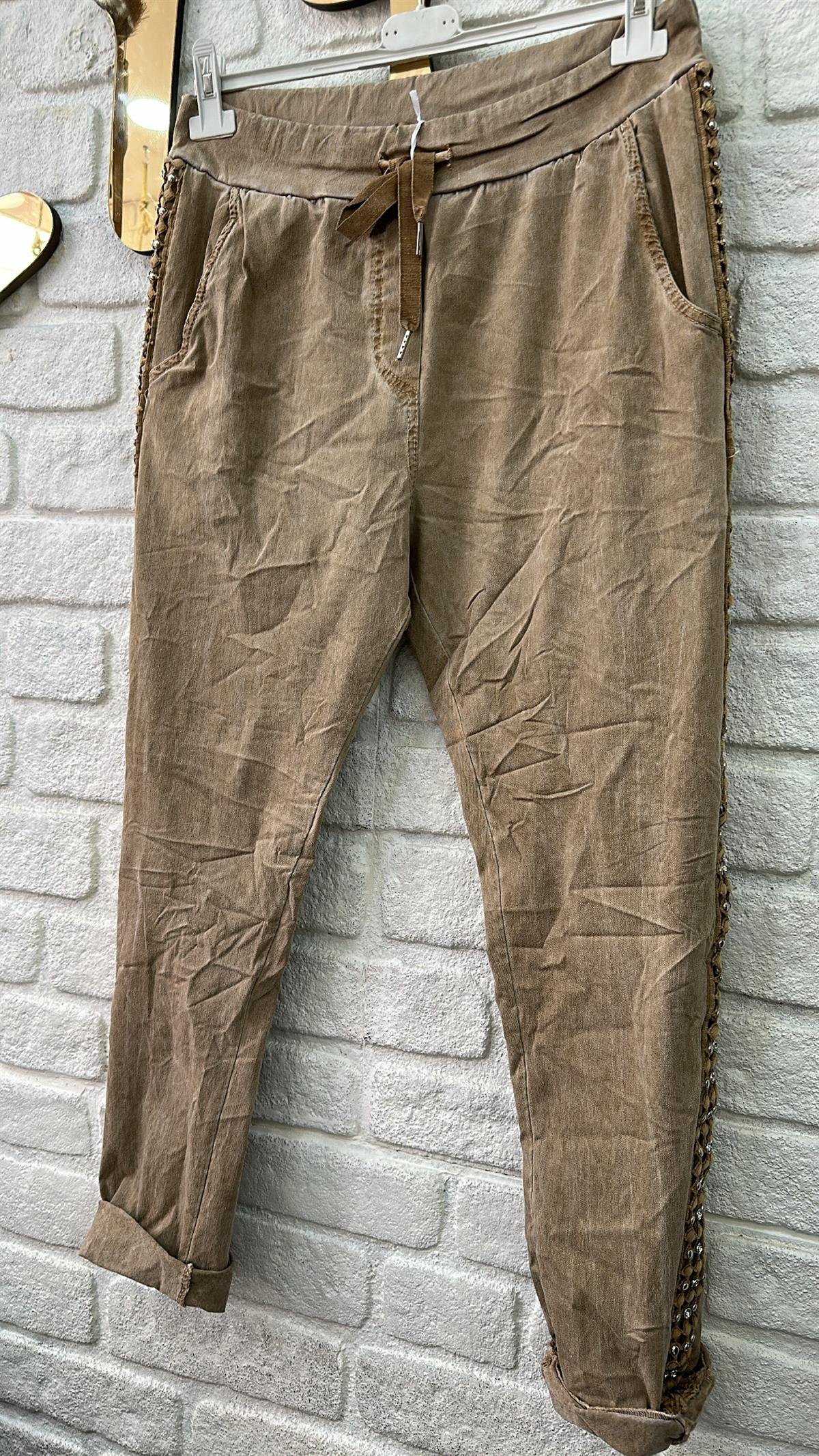 İthal Pantolon Yanı Taşlı-2