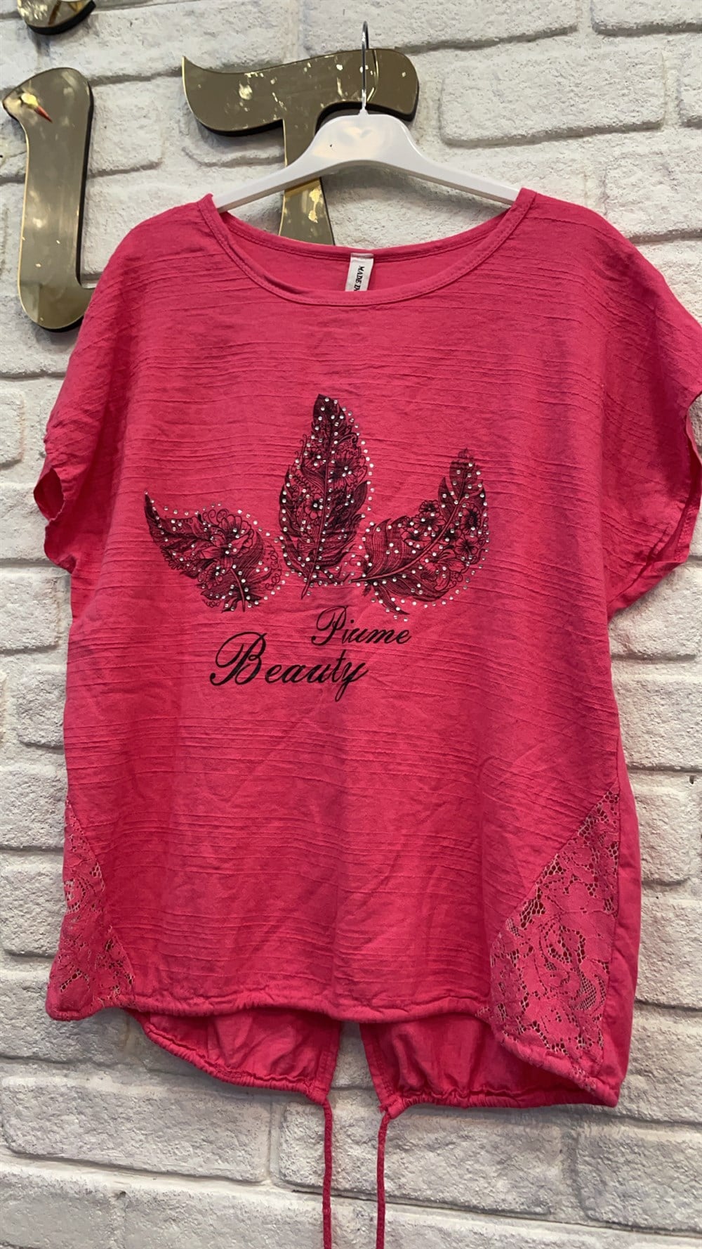 İthal Yaprak Desen Bluz