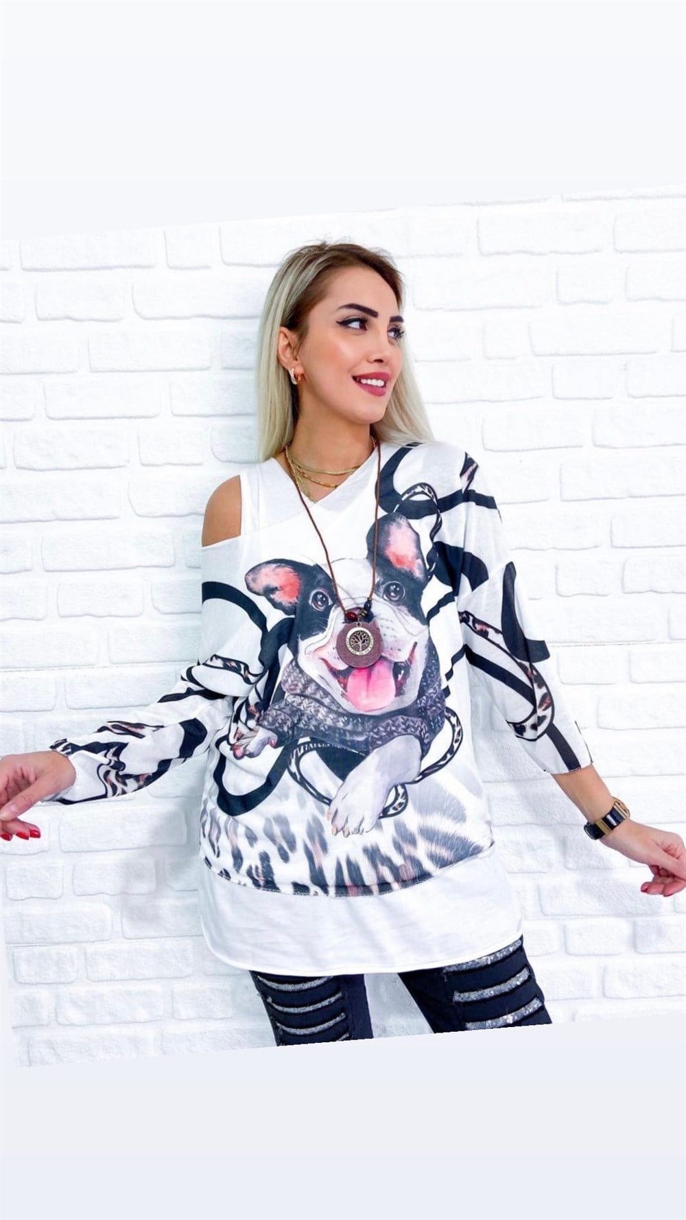 Köpekli Bluz
