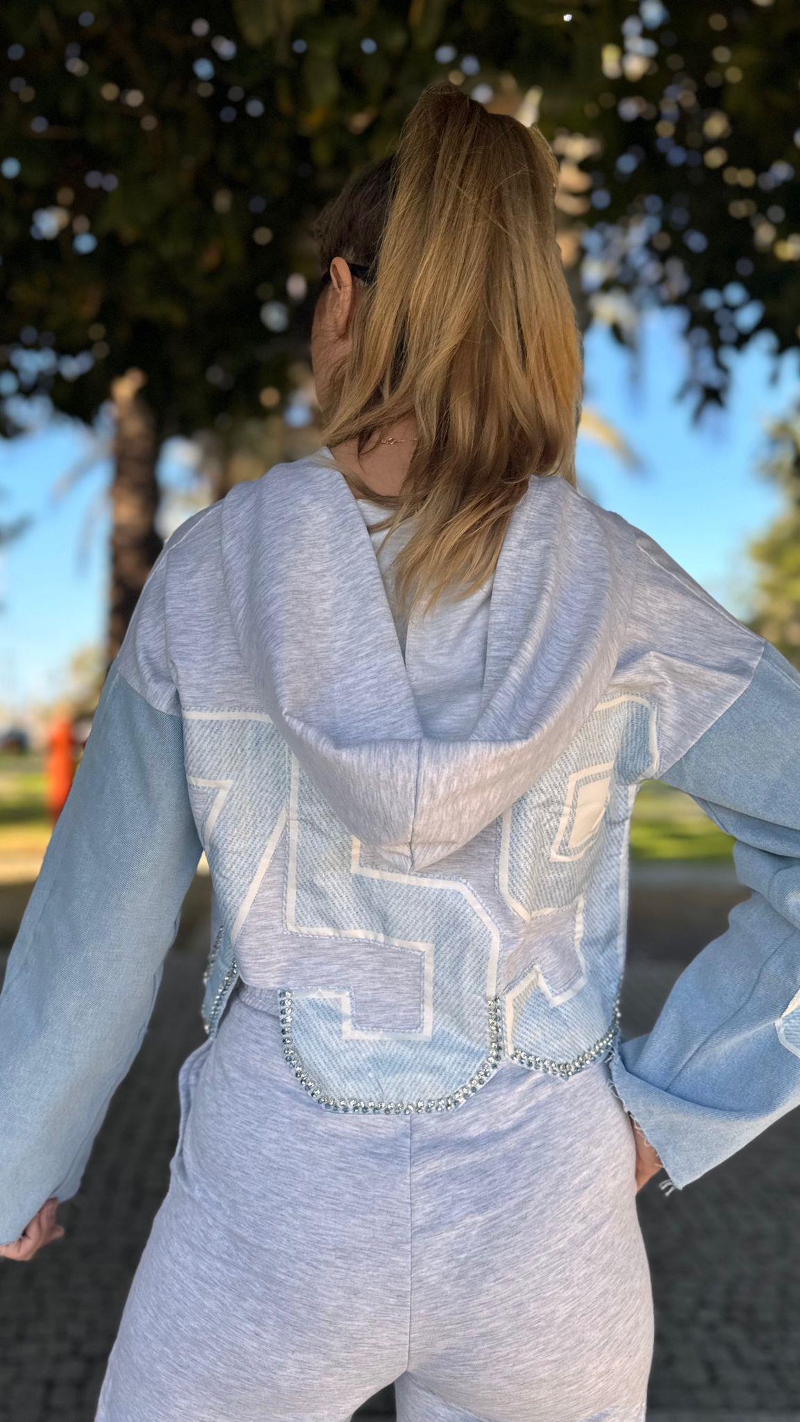 Kot Detay Fermuarlı Sweatshirt