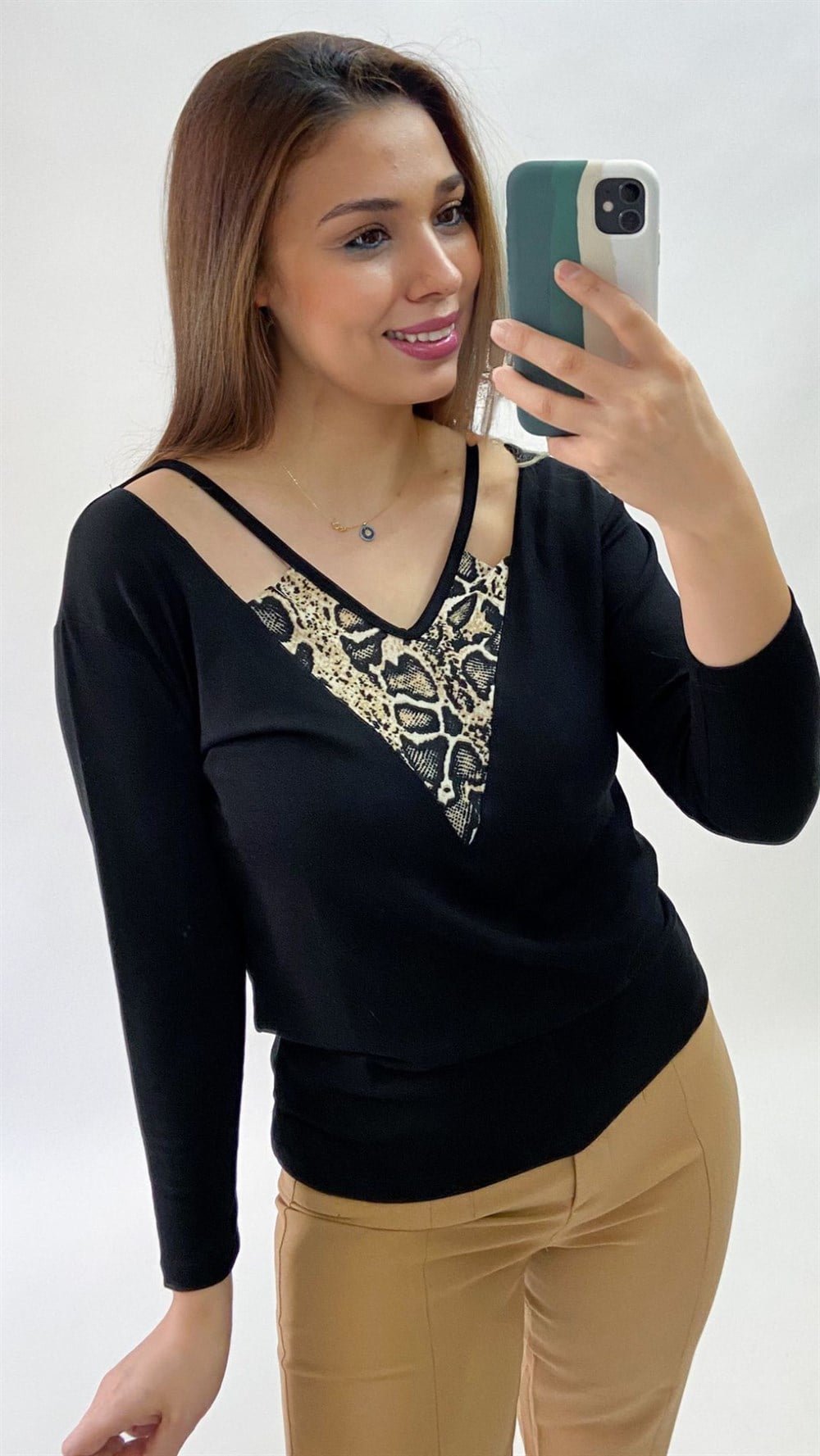 Leoparli Bluz 
