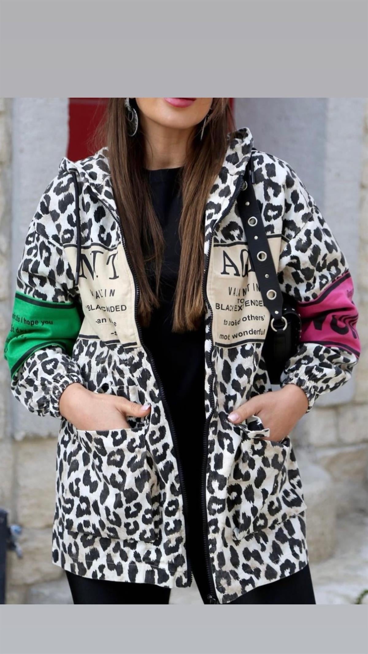 Leoparlı Ceket