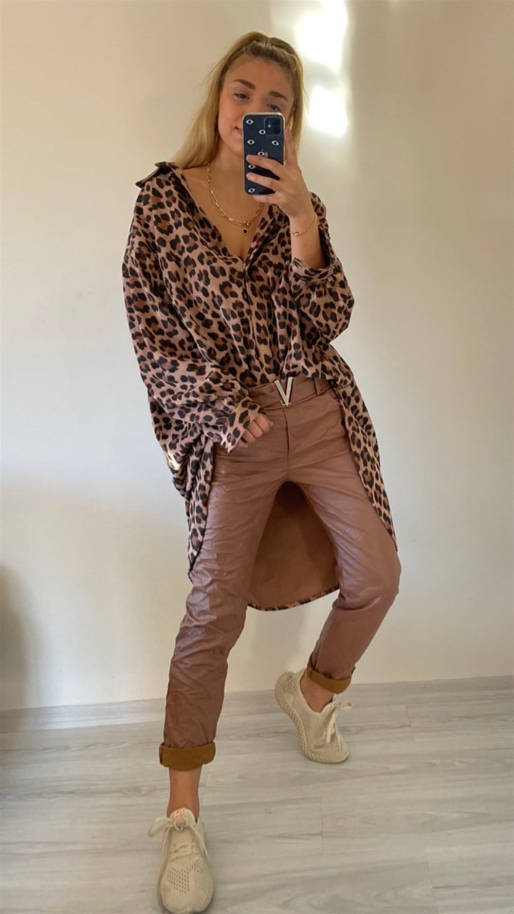 Leoparli Gömlek