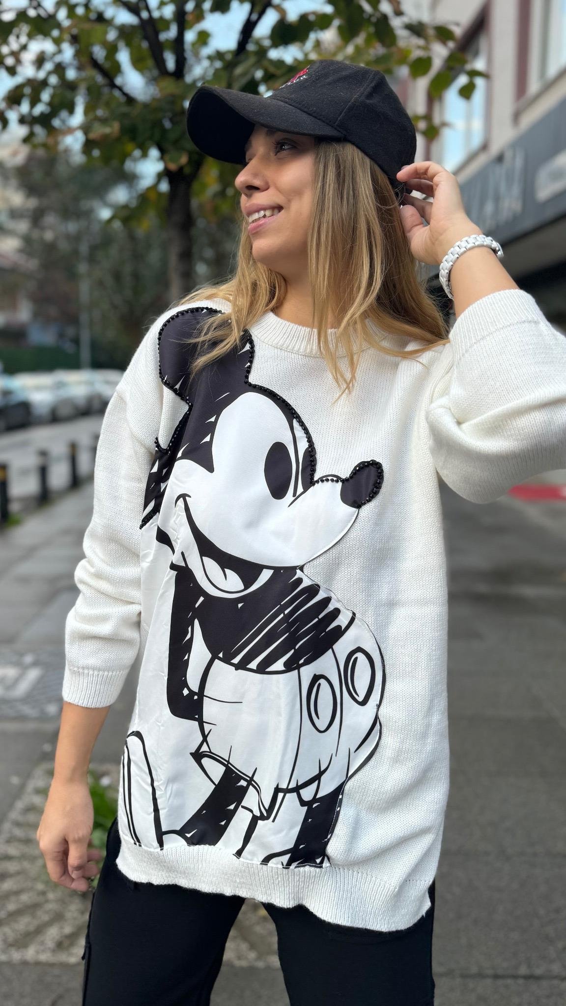 Mickey Tasarım Kazak 