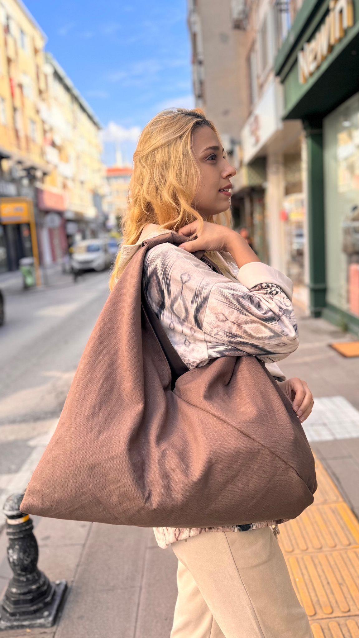 Origami Düz Renk Çanta