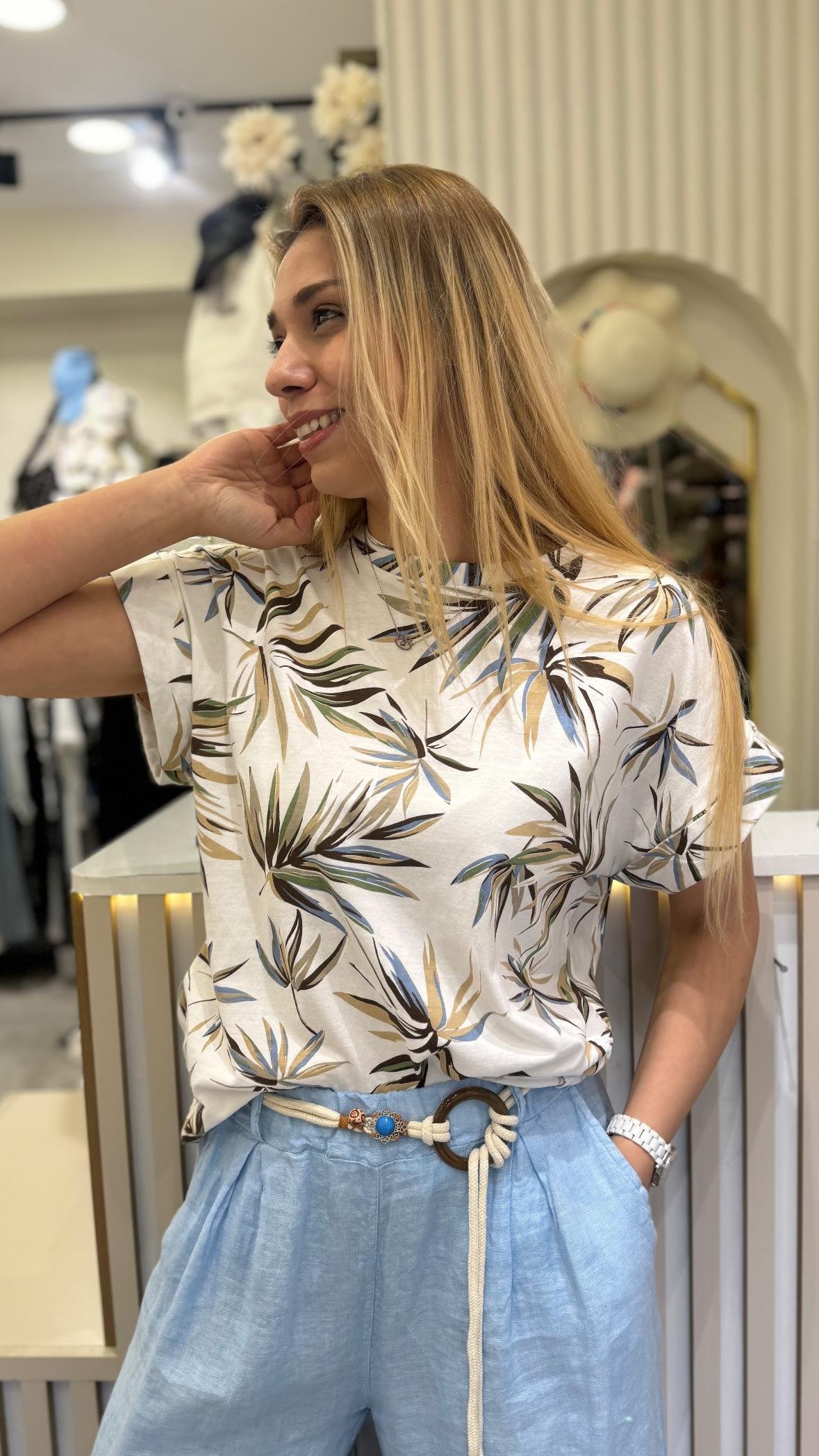 Palmiye Desen Tshirt 