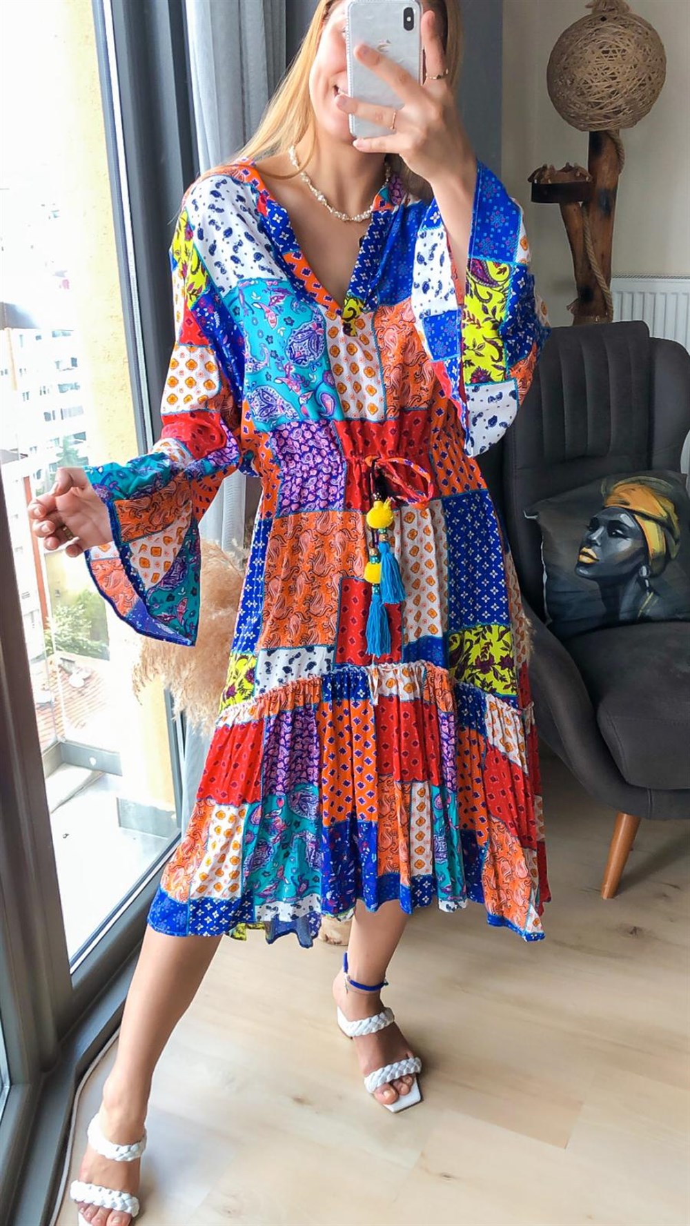 Patchwork Elbise