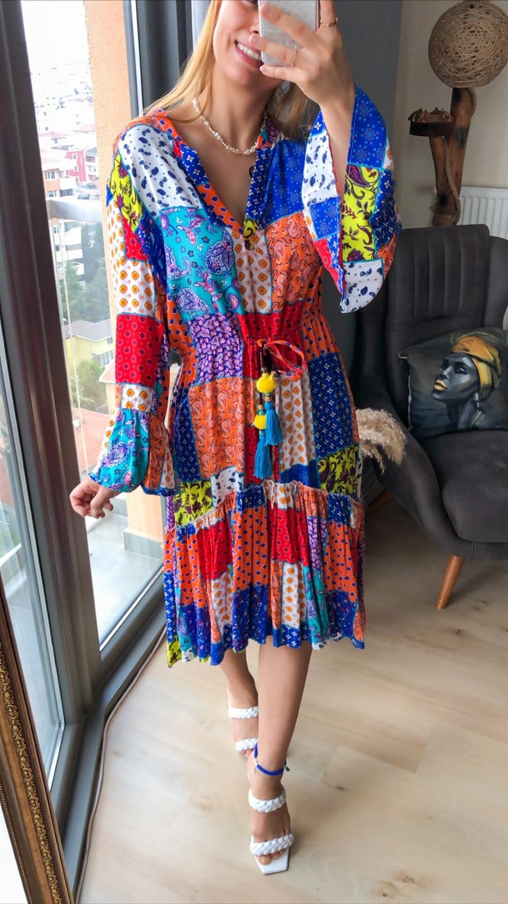Patchwork Elbise