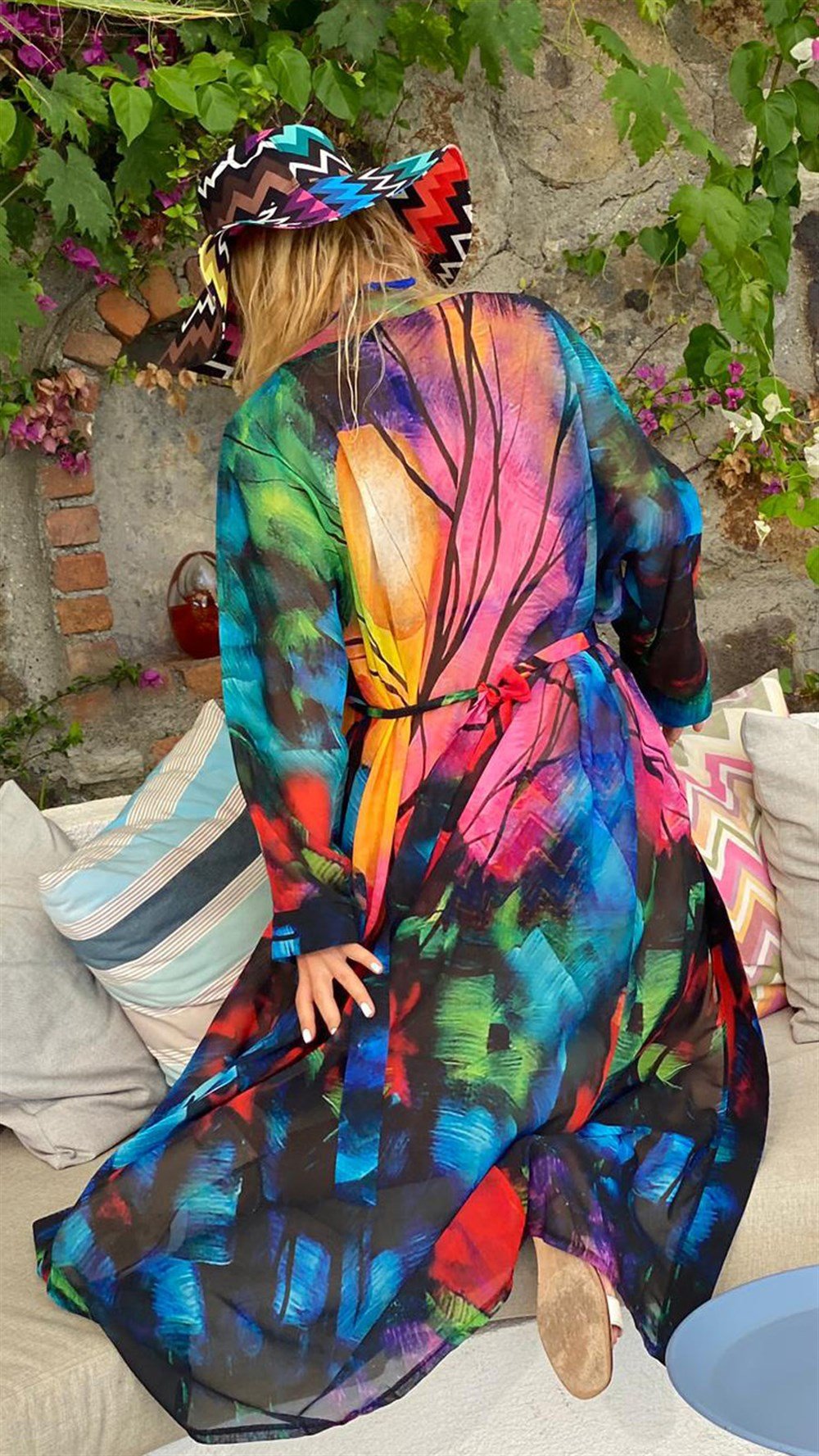Renkli İthal Kimono