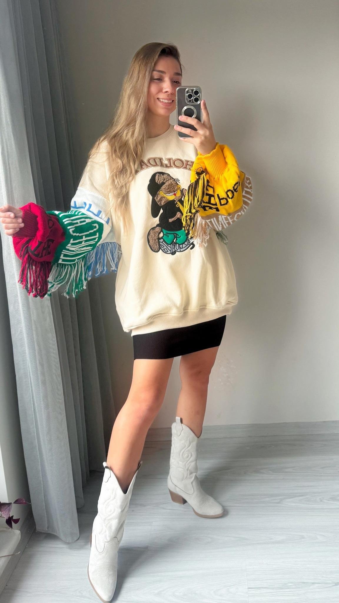 Sweatshirt Kolları Püskül
