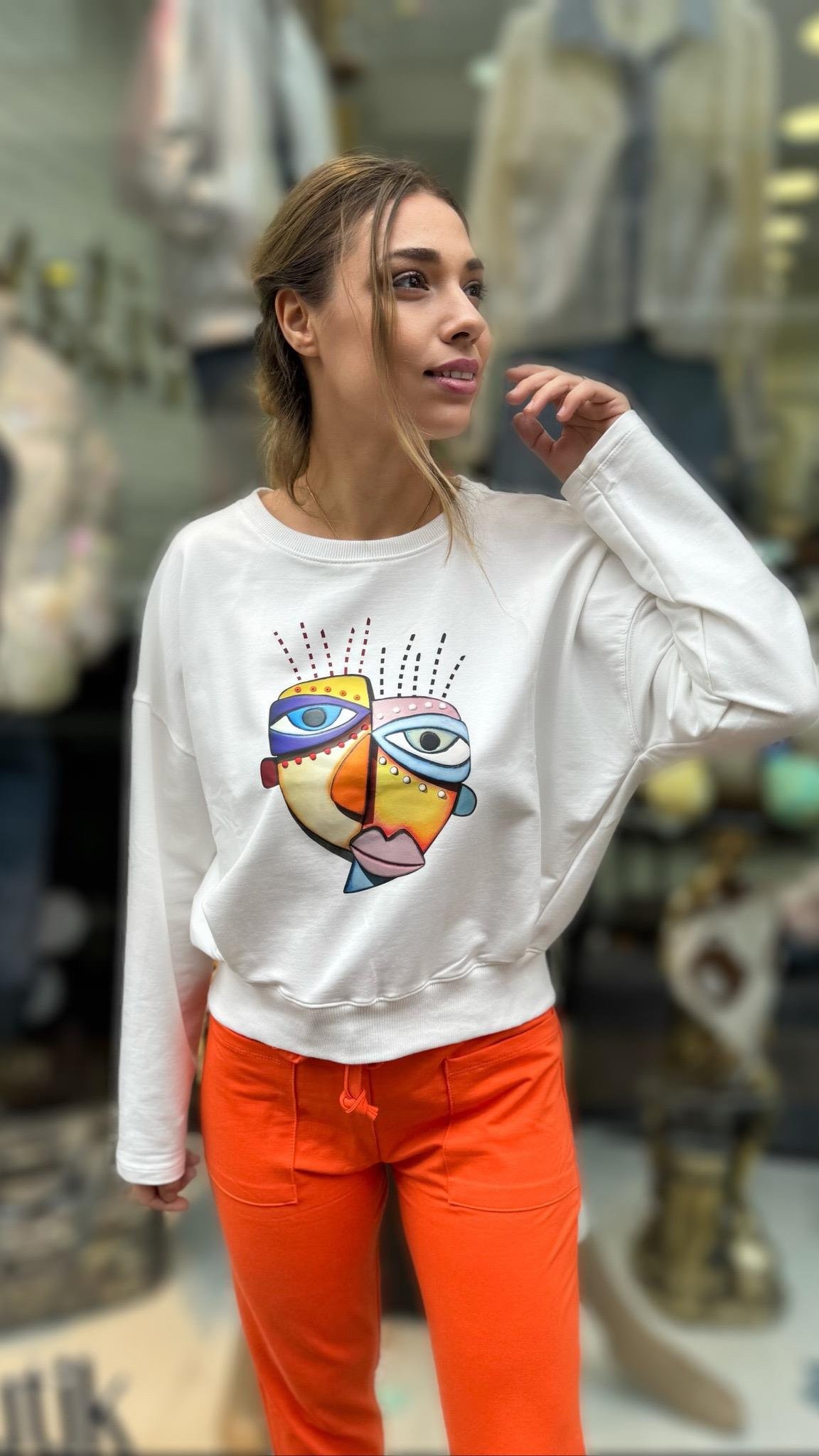 Sweatshirt Yüzlü