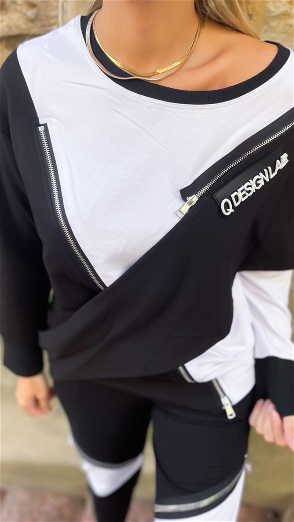 Tasarım Çapraz Sweatshirt