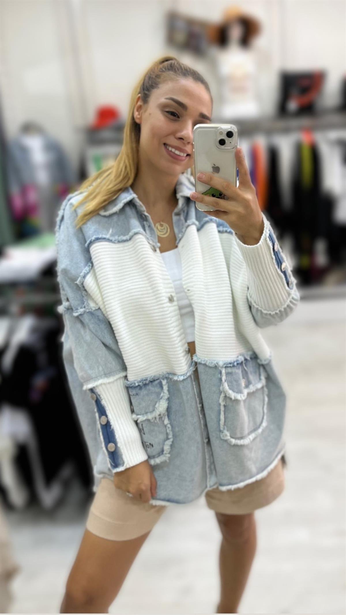 Tasarım Kot Ceket Oversize