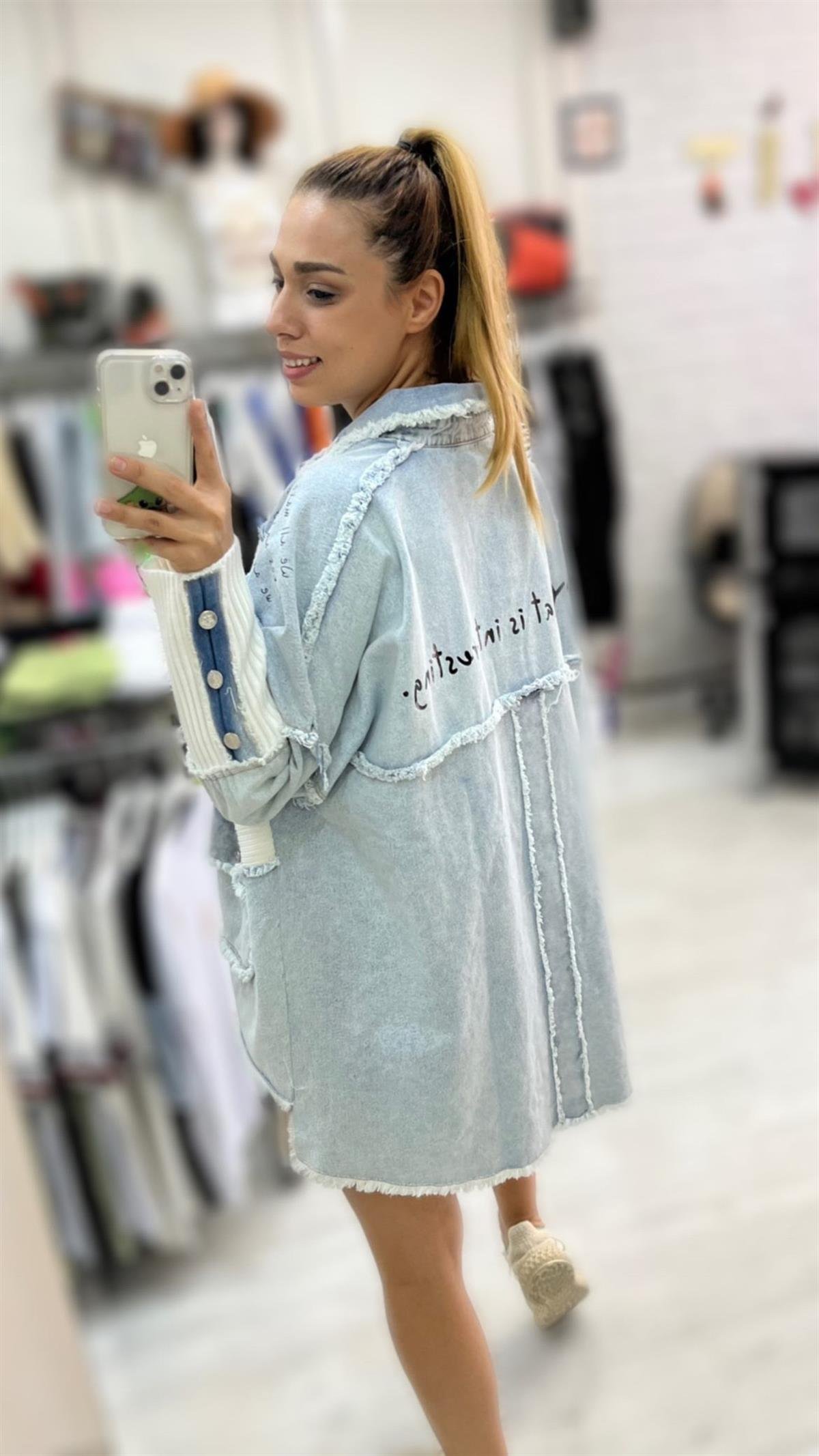 Tasarım Kot Ceket Oversize