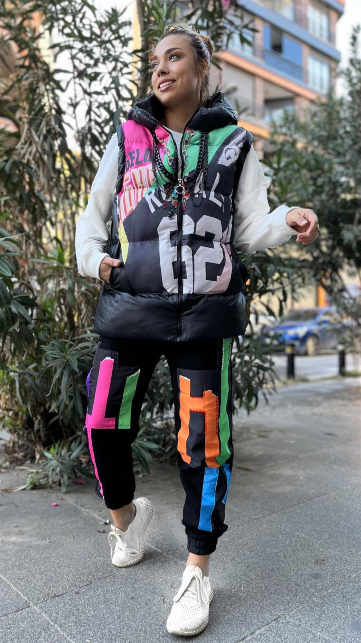 Tasarım Yelek Siyah
