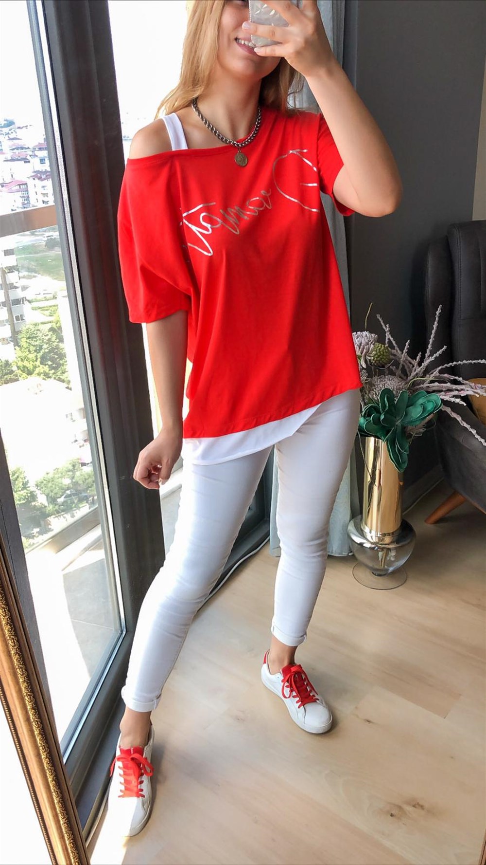 Tek Omuz Askılı Tshirt