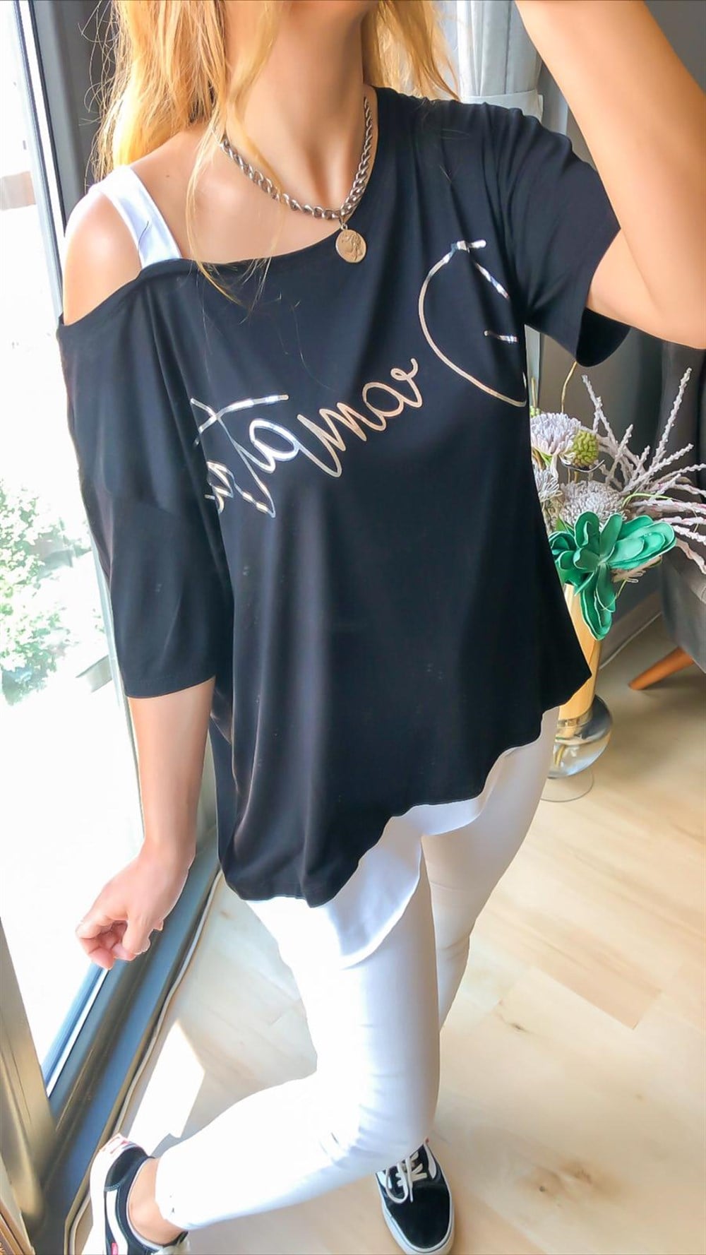 Tek Omuz Askılı Tshirt