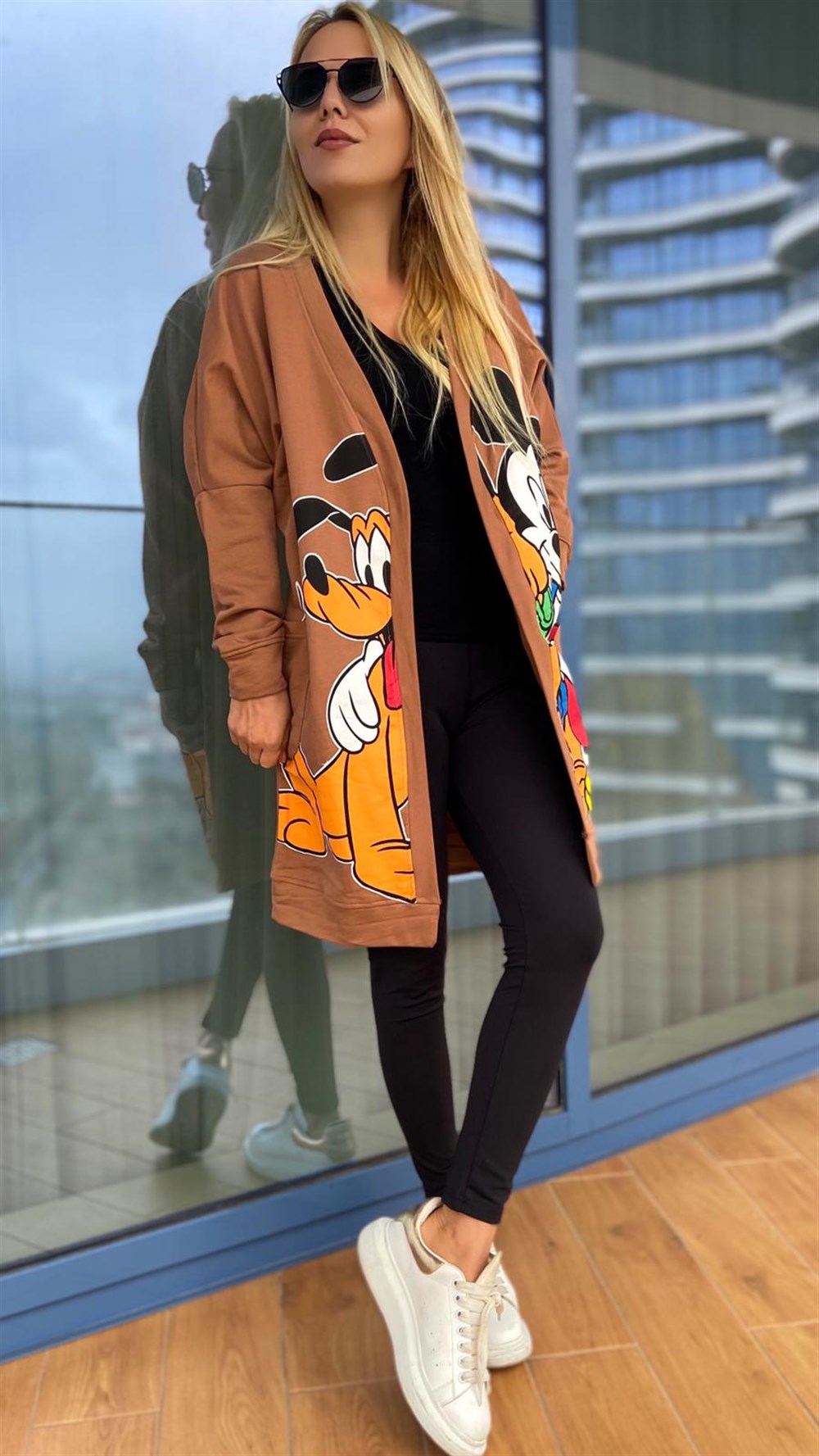 Yan cepli Mickey Hırka