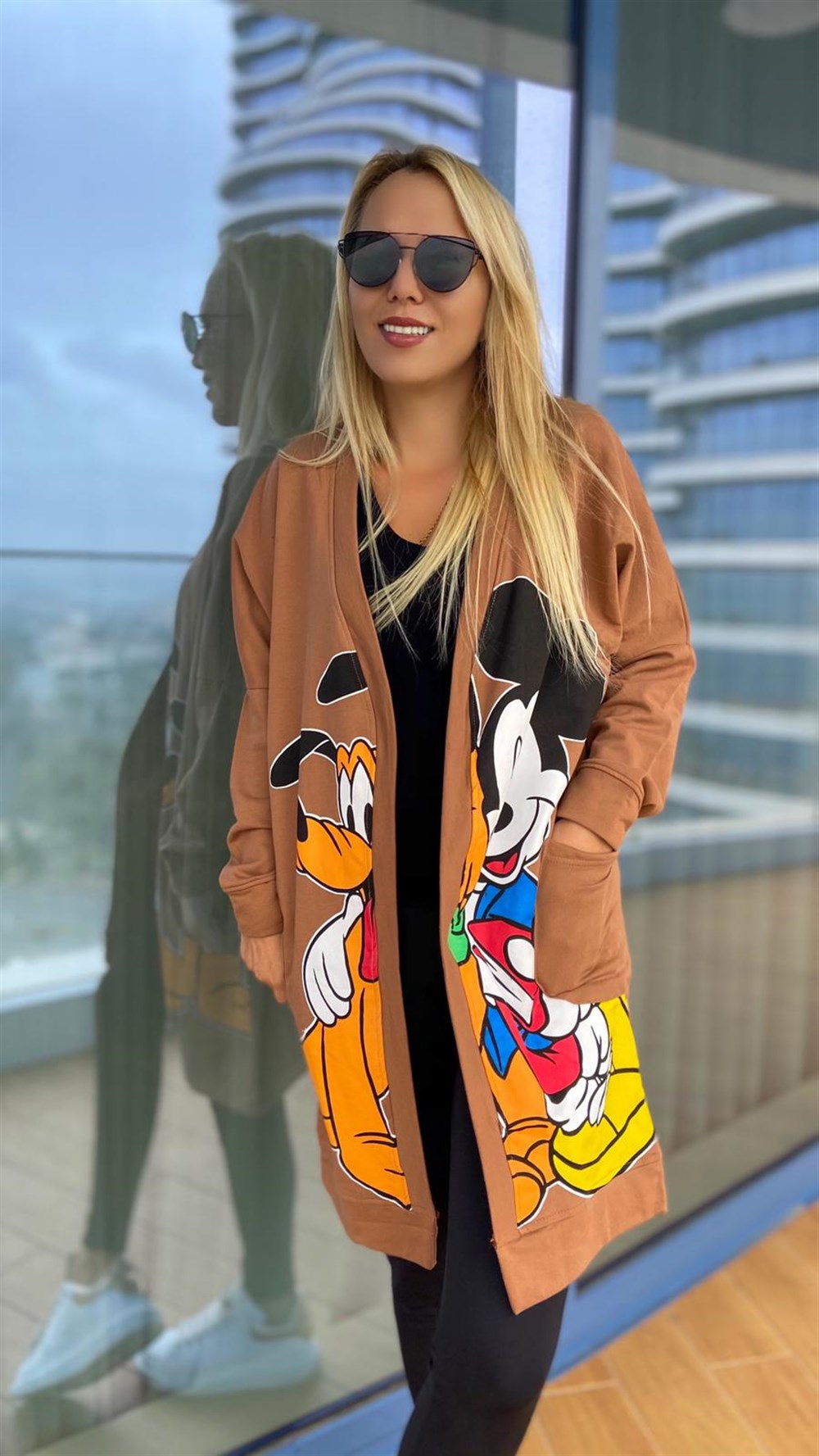 Yan cepli Mickey Hırka