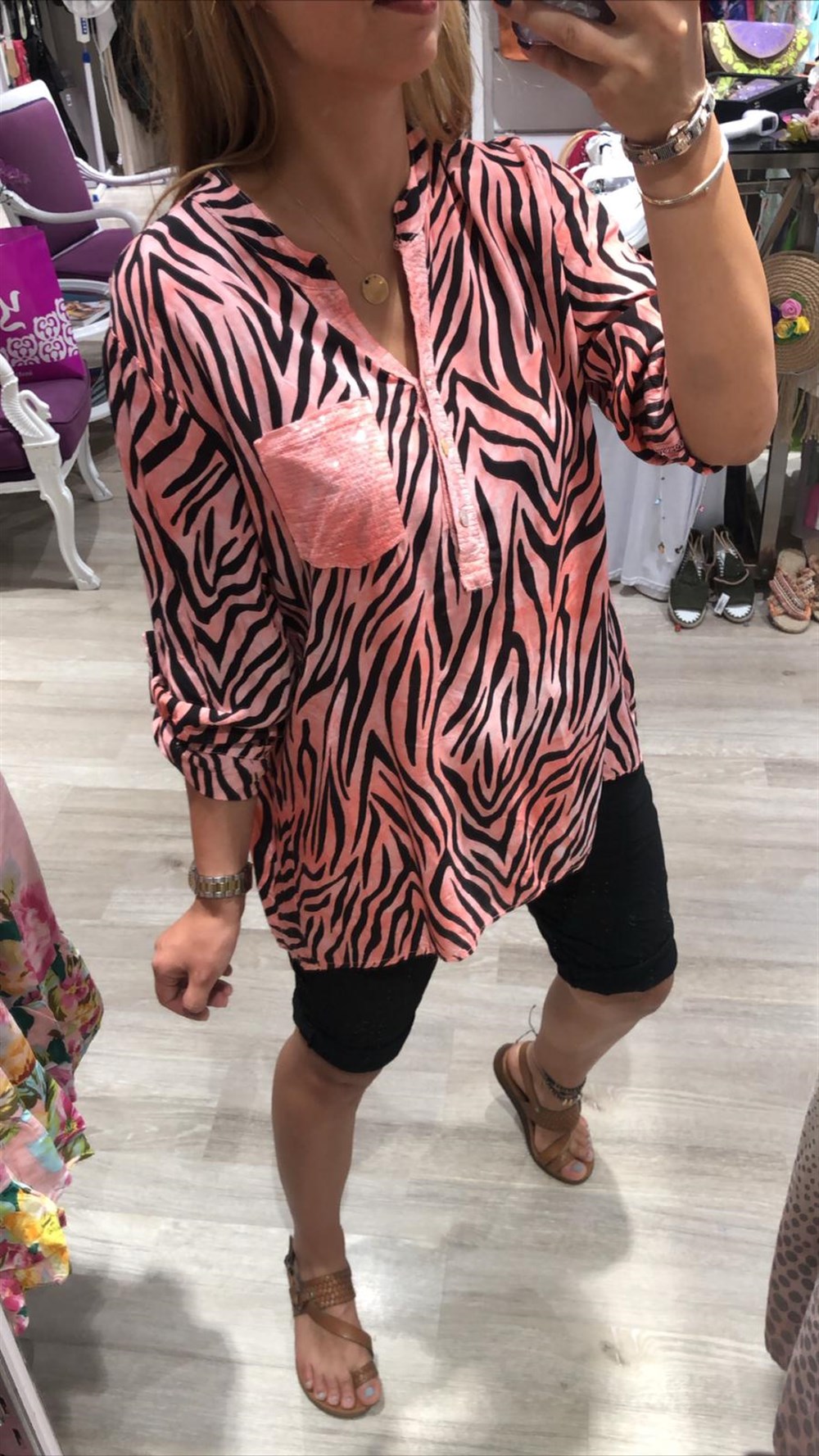 Zebra Desen Gömlek