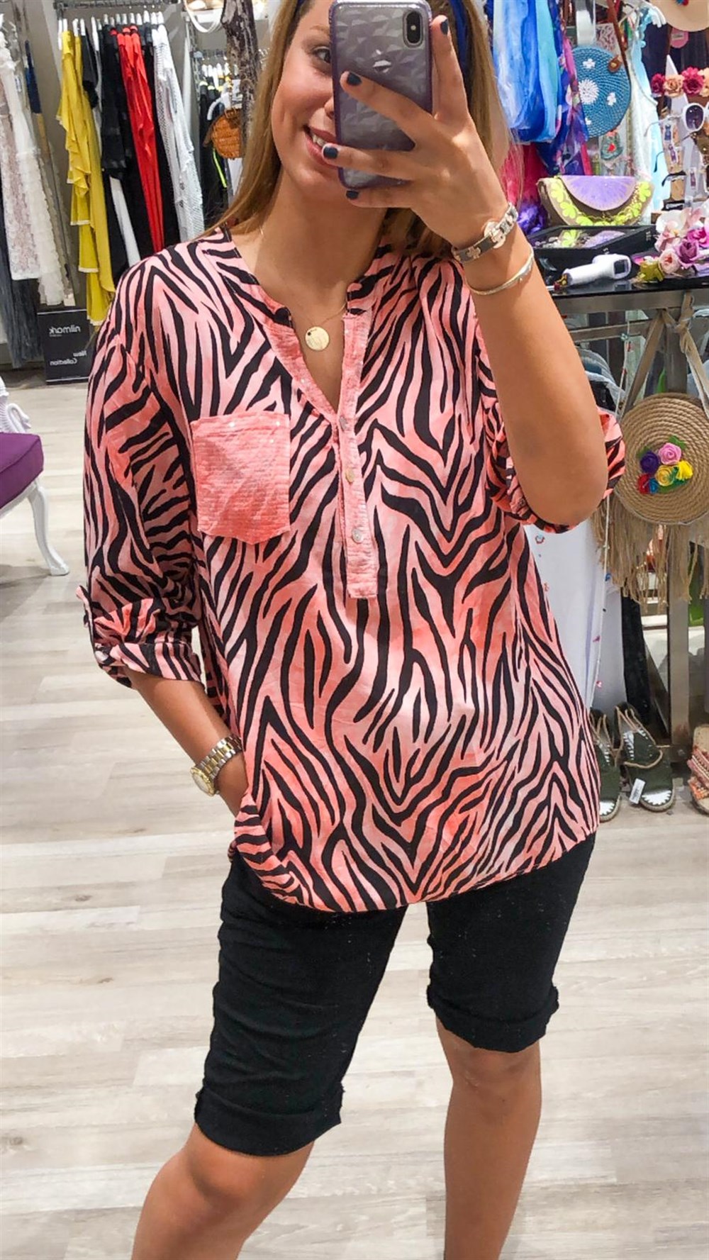 Zebra Desen Gömlek
