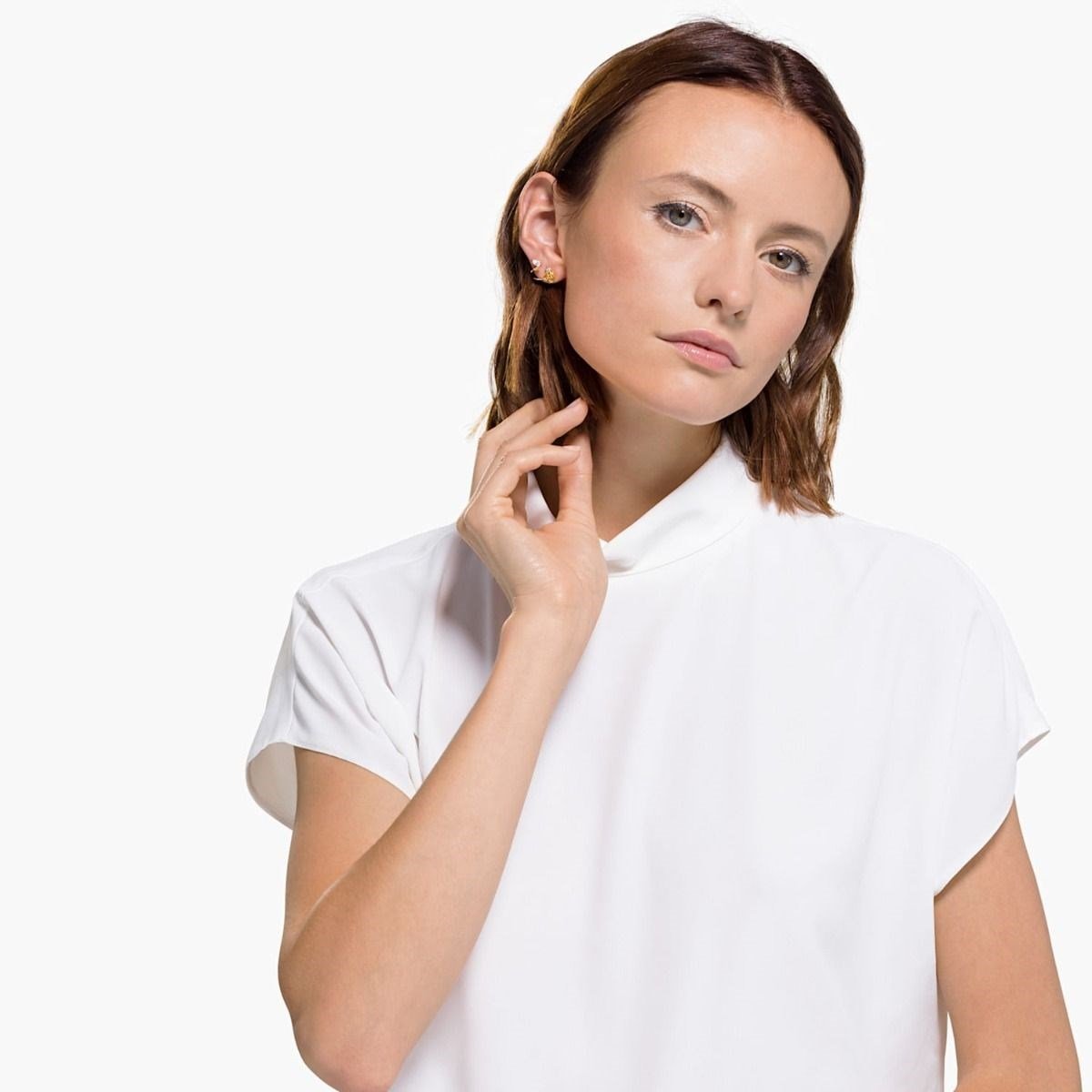Botanical Küpe Wrap Sarı Altın Kaplama