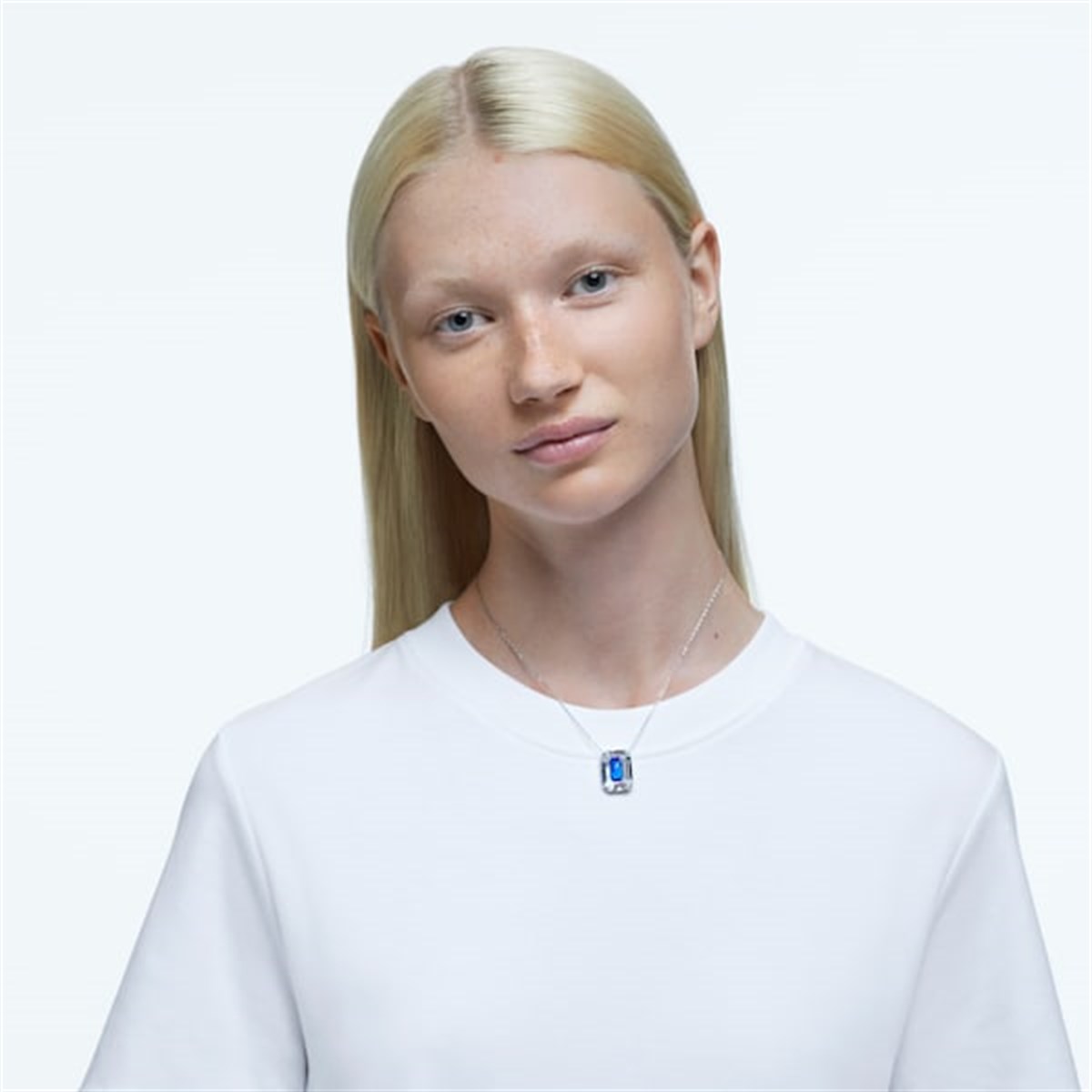 Chroma Kolye Mavi Rodyum Kaplama