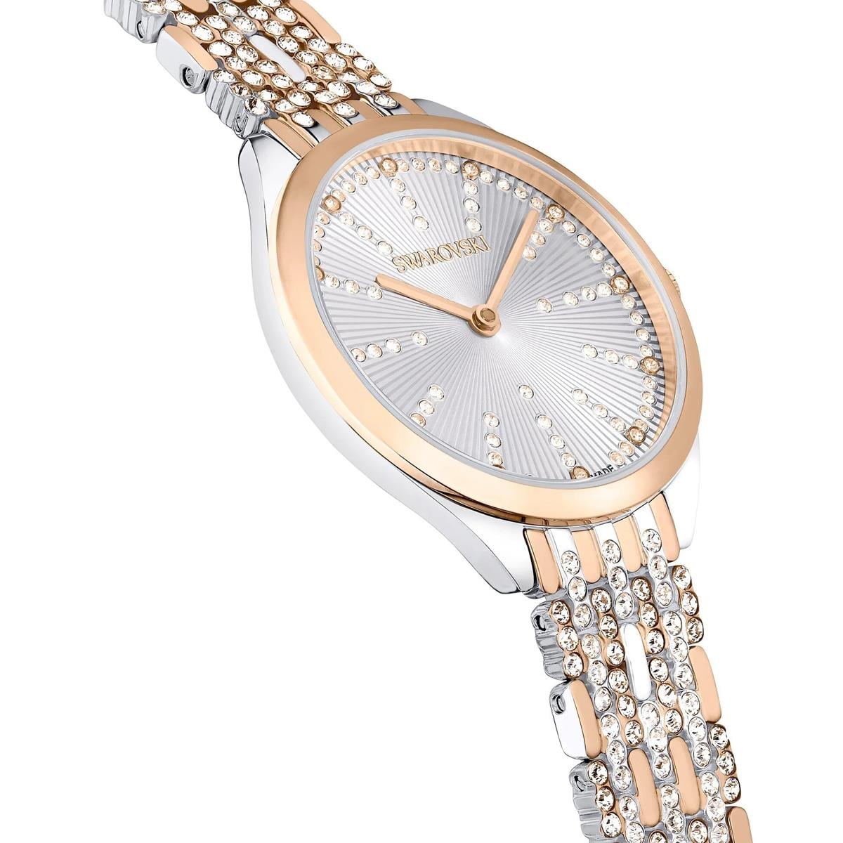 MarkasızAttract İsviçre Üretimi Pave Metal Pembe Altın Rengi Saat| ÜnçerlerAttract İsviçre Üretimi Pave Metal Pembe Altın Rengi Saat